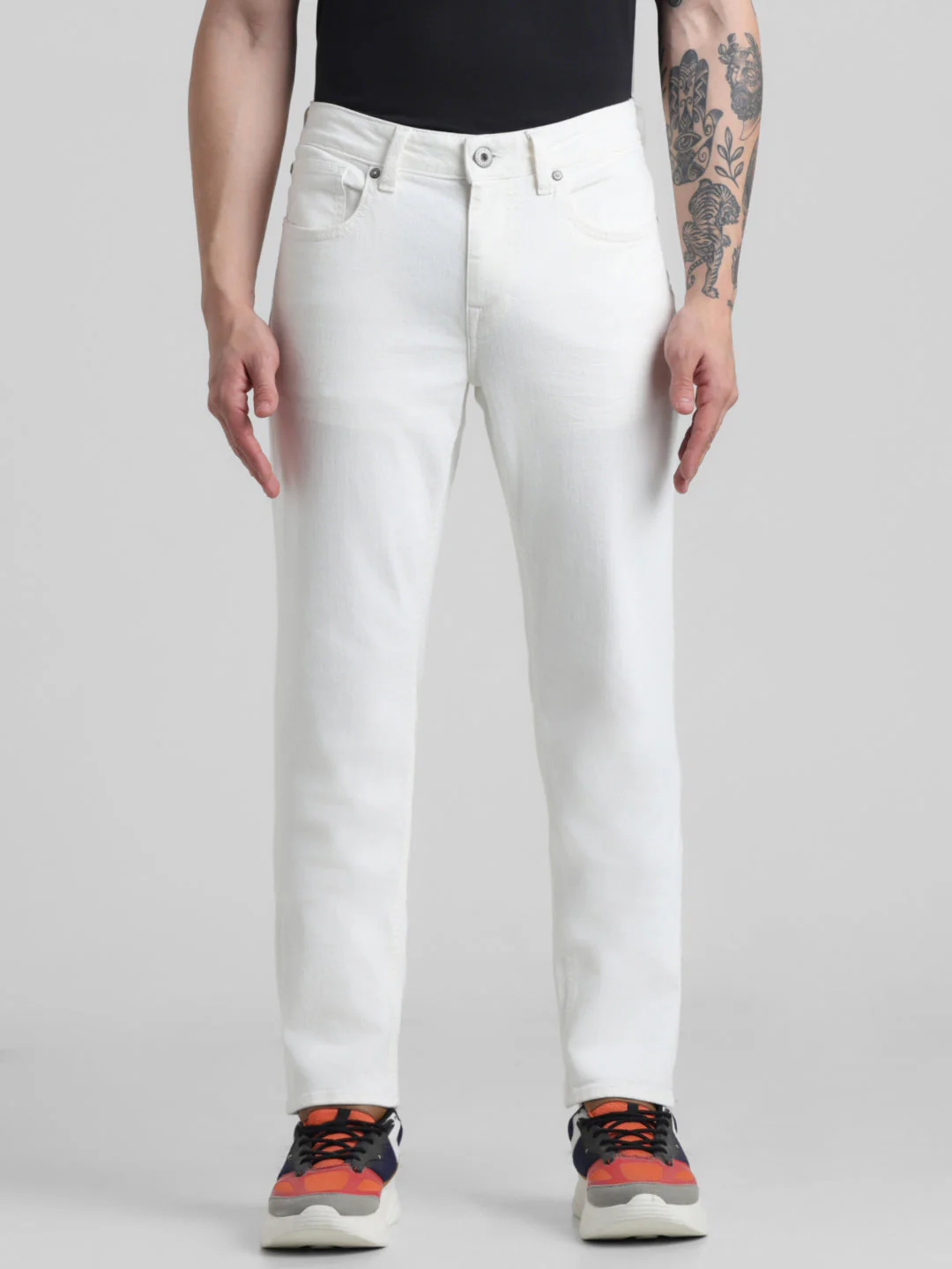 Glenn Slim Fit Low rise Stretch Jeans - White - Image 7