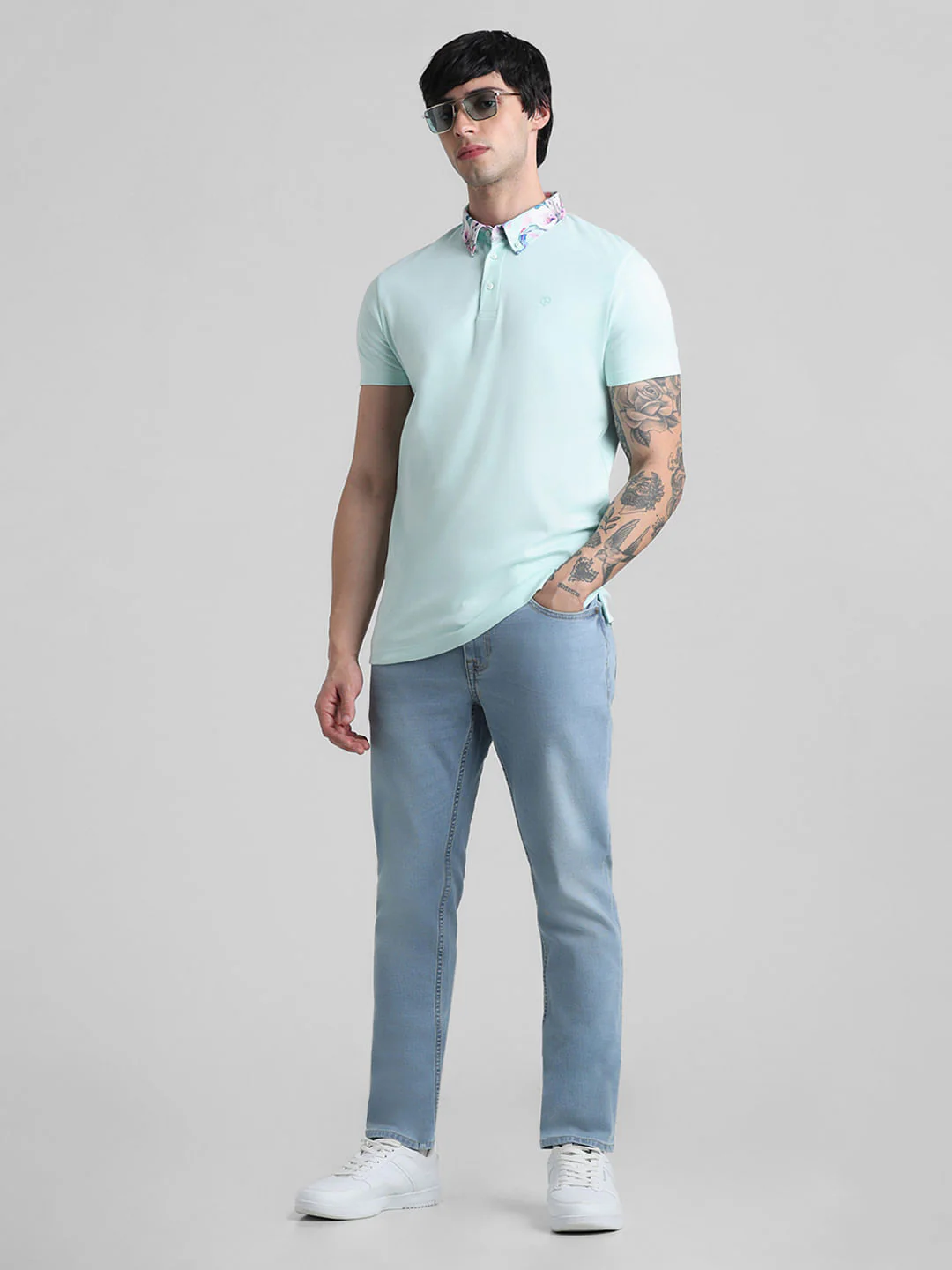 Light Blue Low Rise Glenn Slim Fit Jeans - Image 5