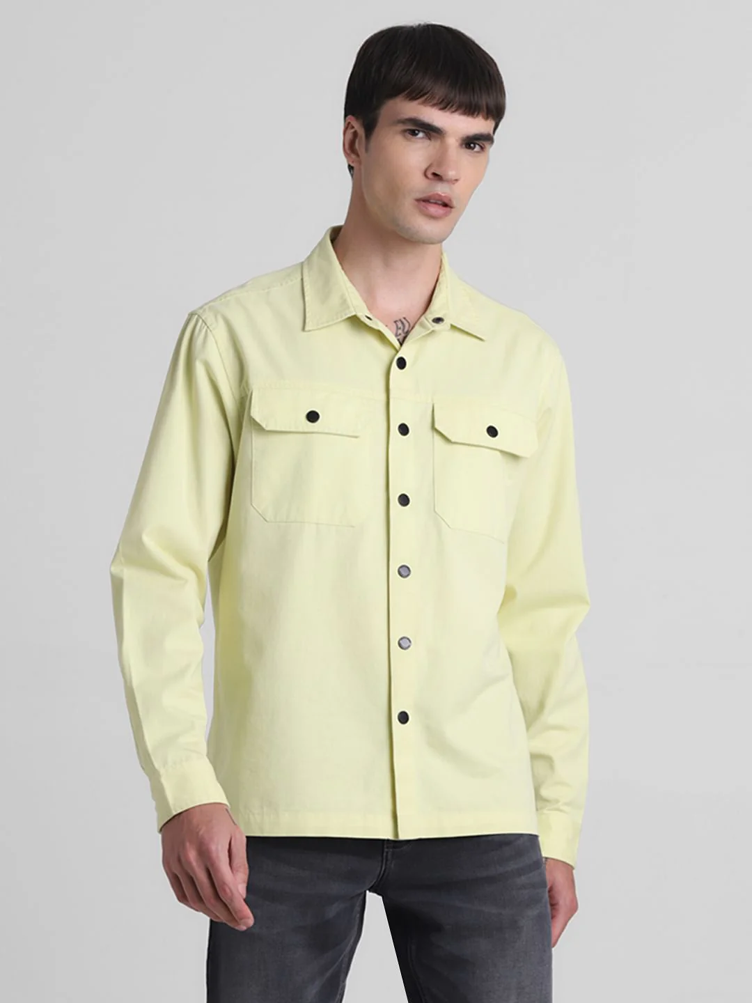 Light Yellow Full Sleeves Shirt - Image 2