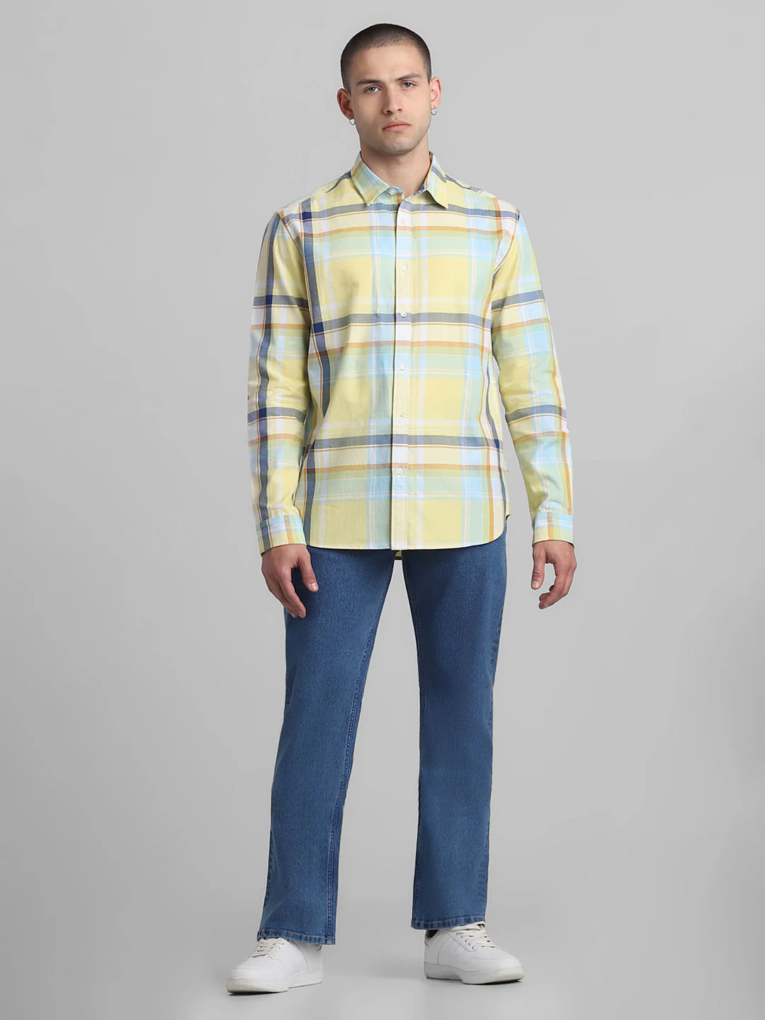 Yellow Check Full Sleeves Shirt - Image 6