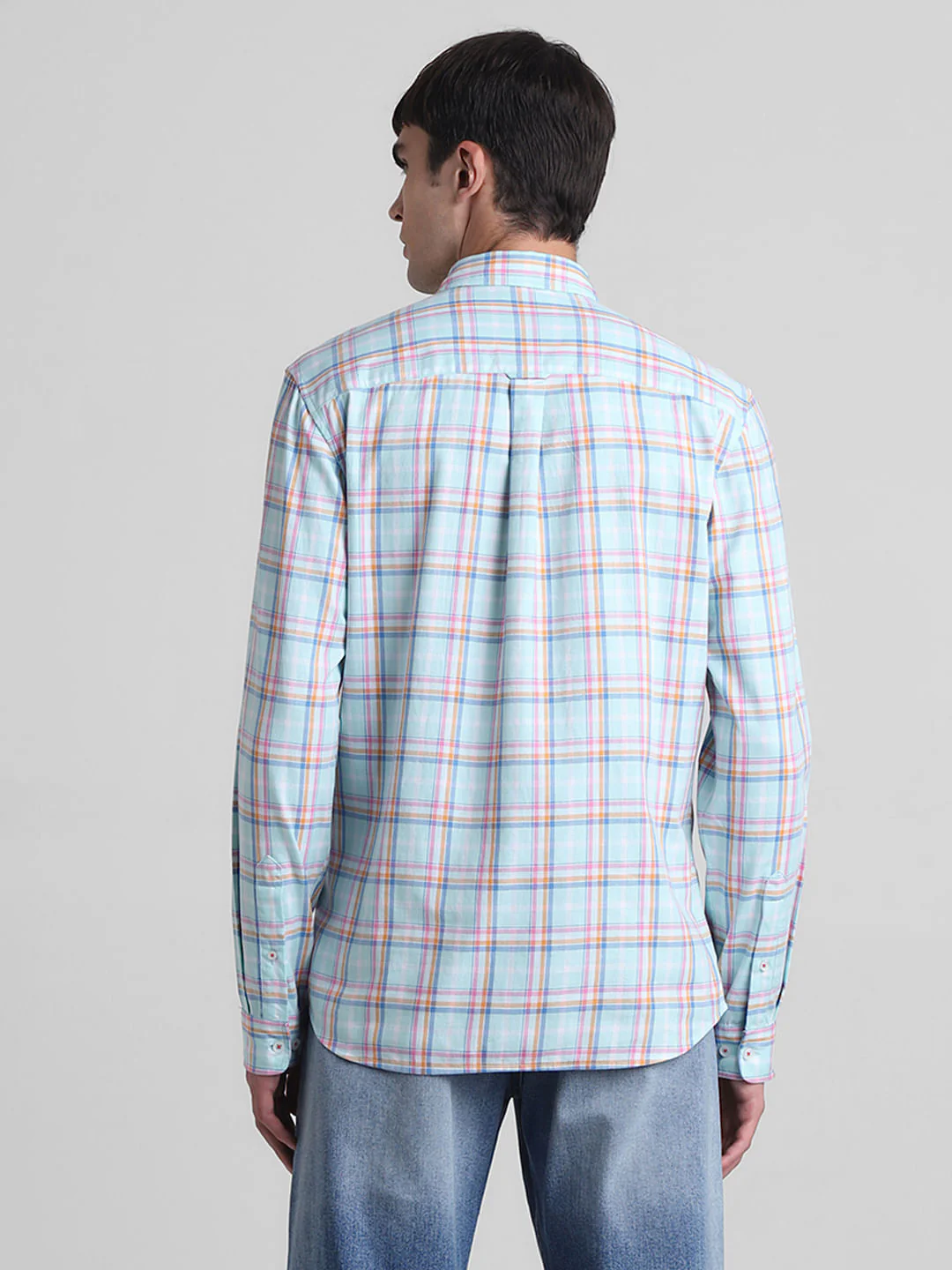 Light Blue Check Full Sleeves Shirt - Image 4