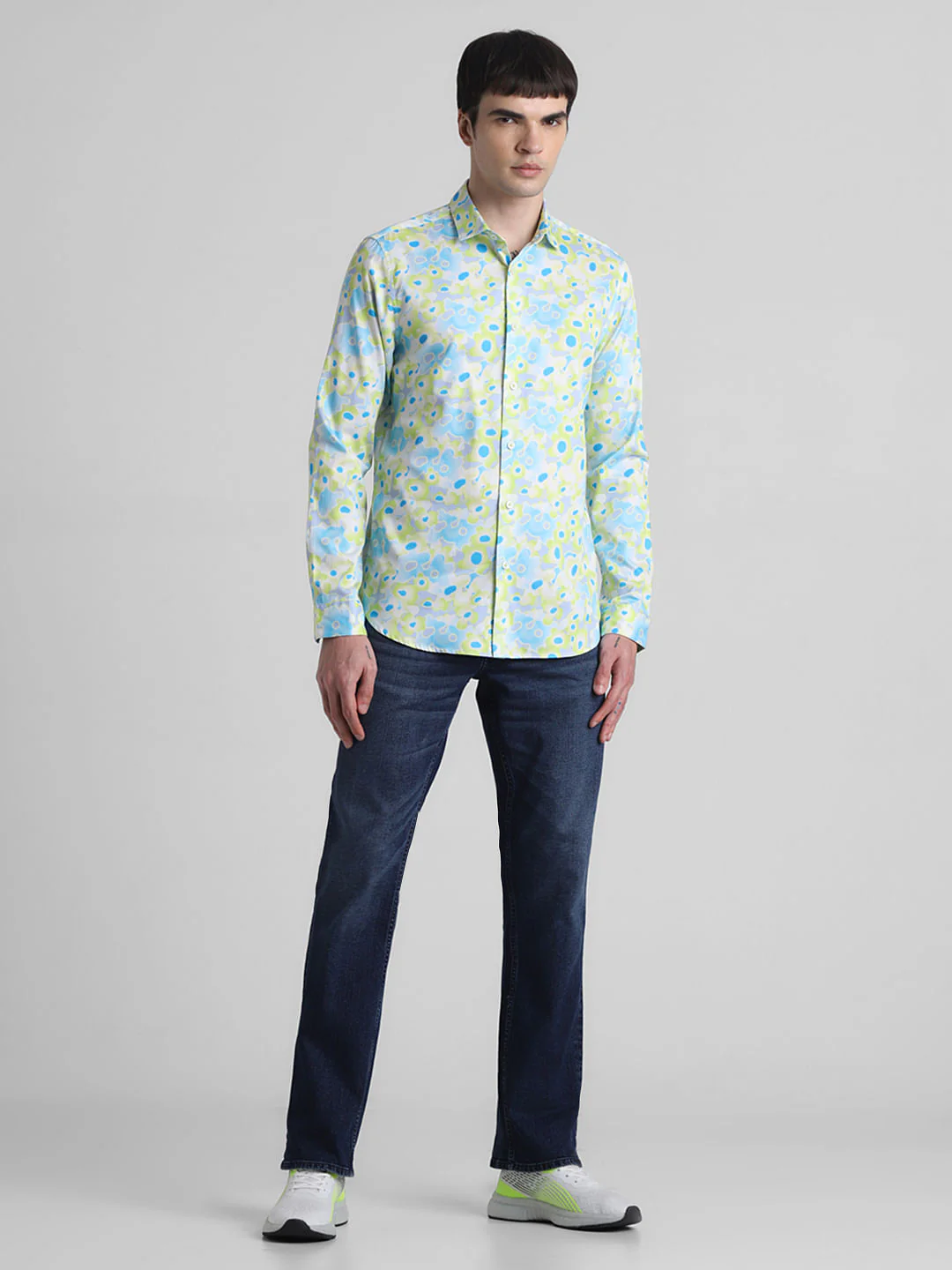 Green Floral Full Sleeves Shirt - Image 6