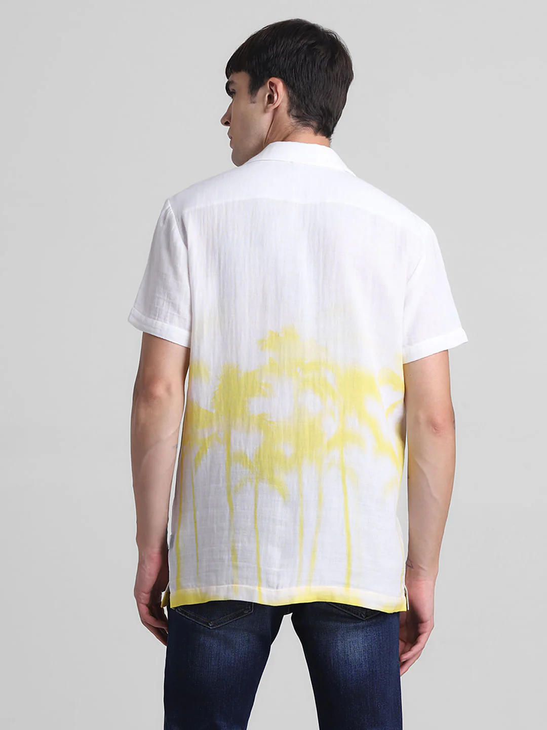White Palm Tree Printed Shirt - Image 4