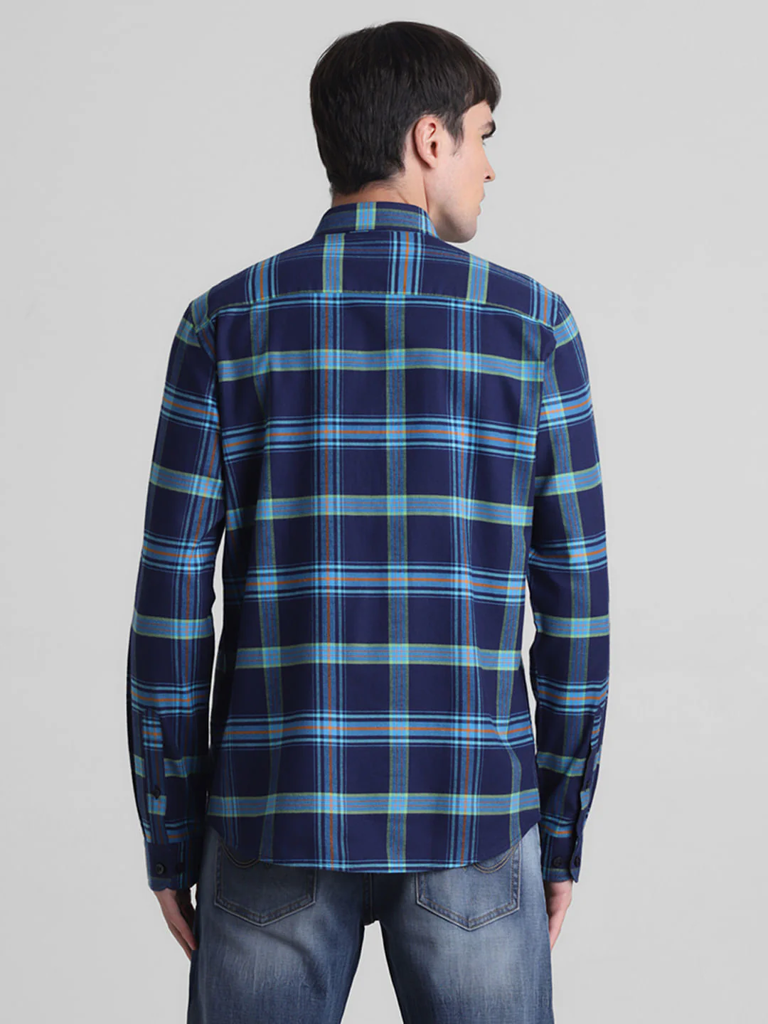 Blue Check Full Sleeves Shirt - Image 4