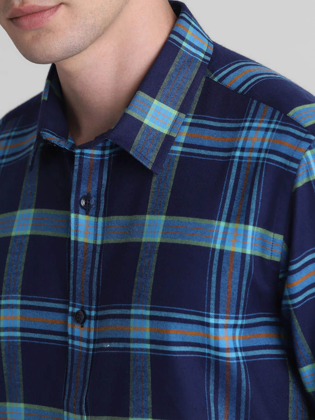 Blue Check Full Sleeves Shirt - Image 5