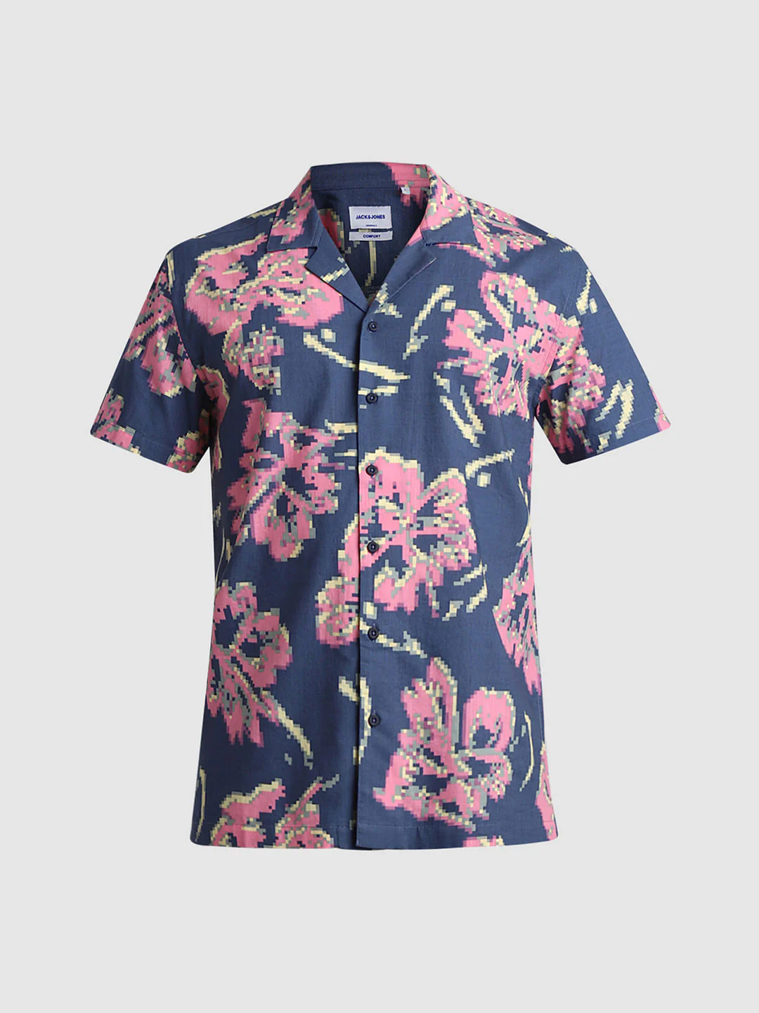 Blue Printed Short Sleeves Shirt - Image 7