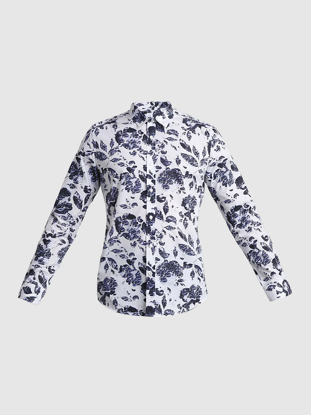 White Printed Full Sleeves Shirt - Image 7