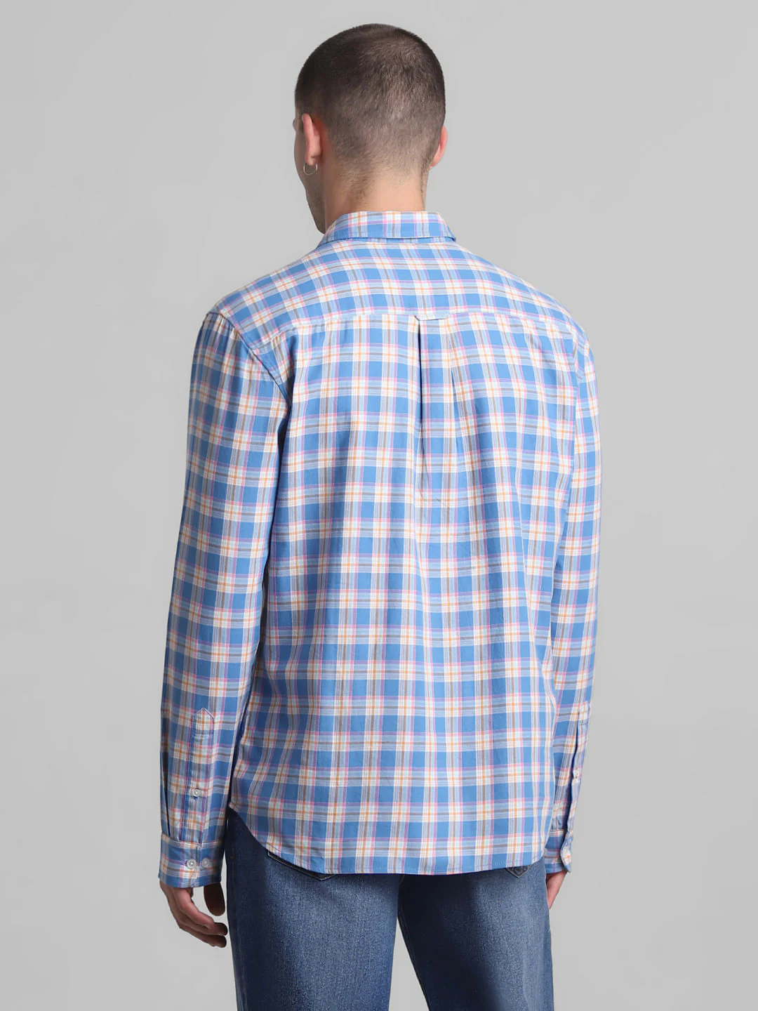 Blue Check Full Sleeves Shirt - Image 4