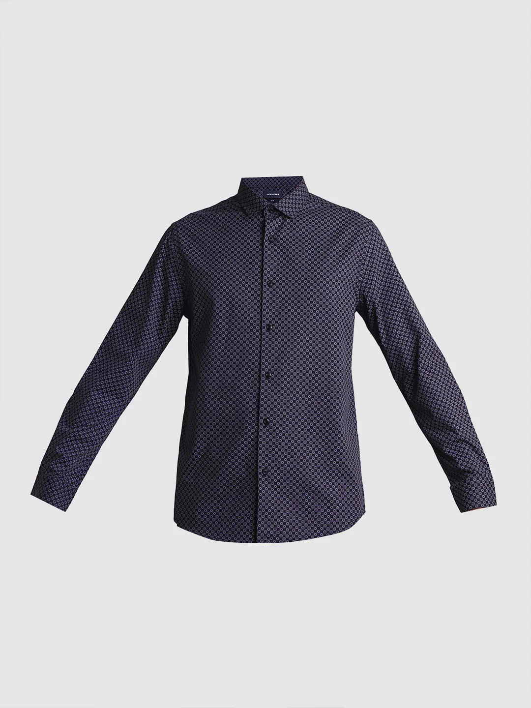 Navy Blue Printed Full Sleeves Shirt - Image 7