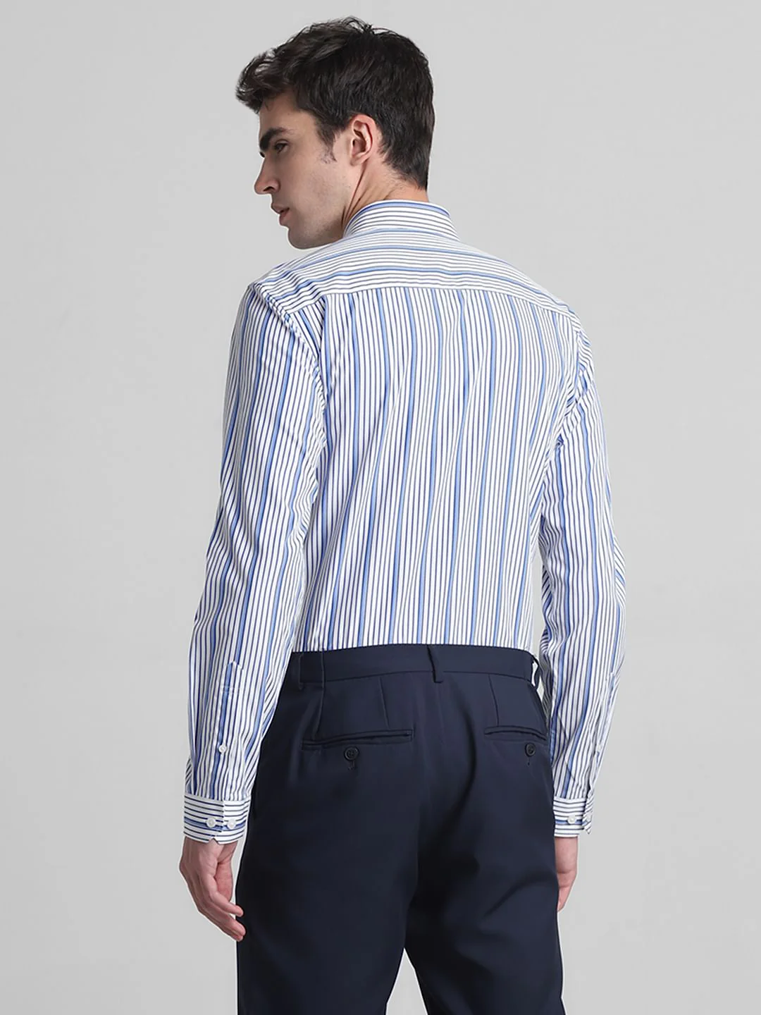 White Striped Full Sleeves Shirt - Image 4