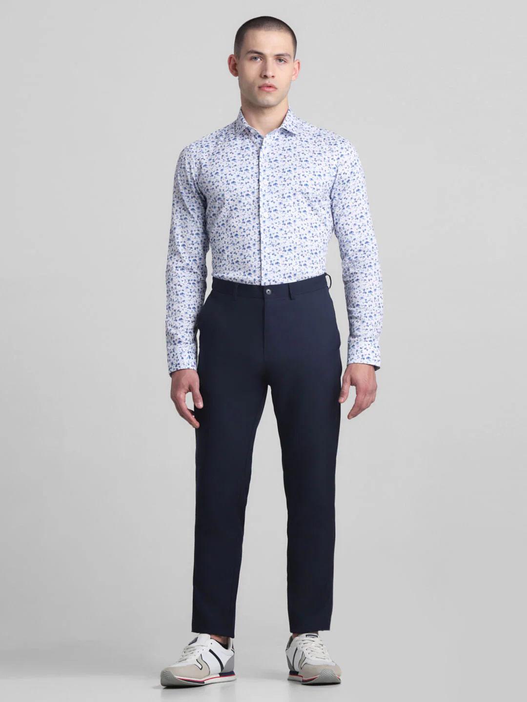 White Floral Print Full Sleeves Shirt - Image 6