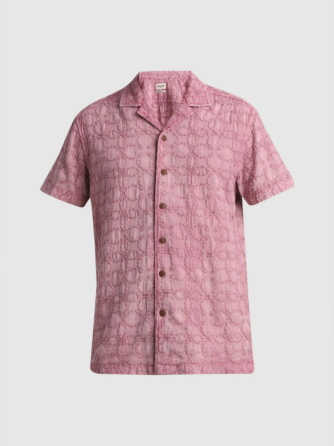 Pink Embroidered Short Sleeves Shirt - Image 7