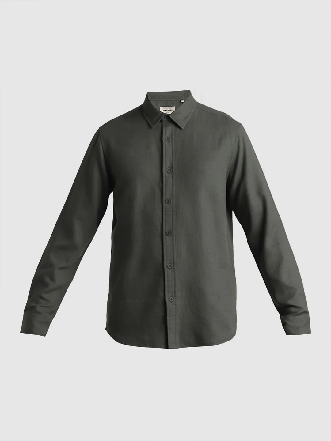 Green Dobby Cotton Full Sleeves Shirt - Image 7