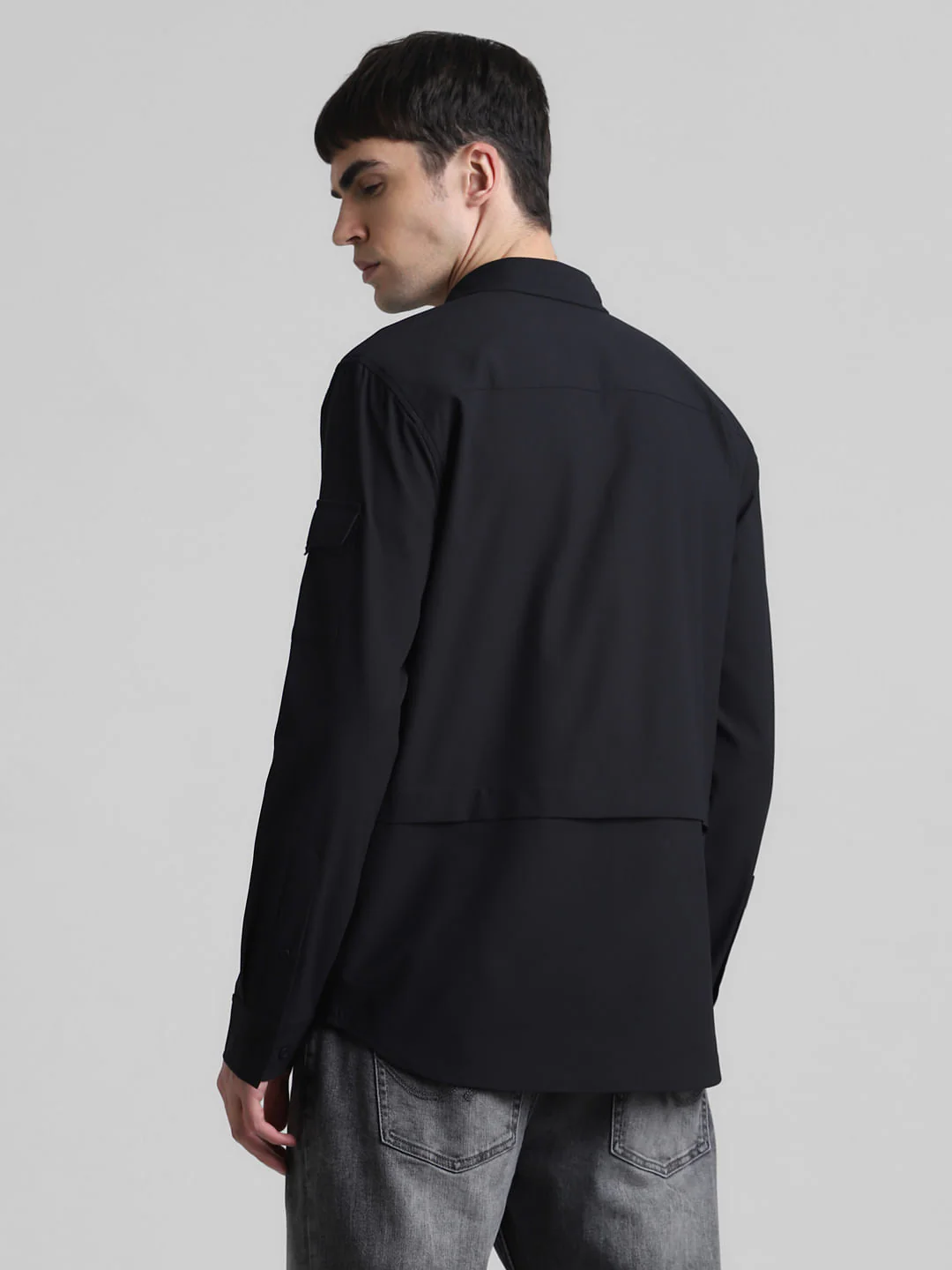 Black Oversized Pocket Shirt - Image 4