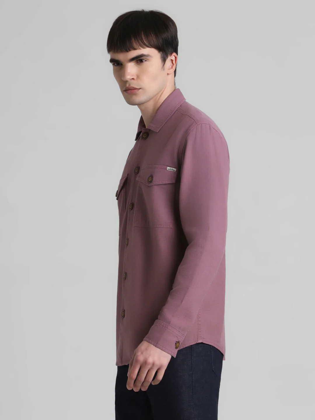 Pink Cotton Oversized Full Sleeves Shirt - Image 3