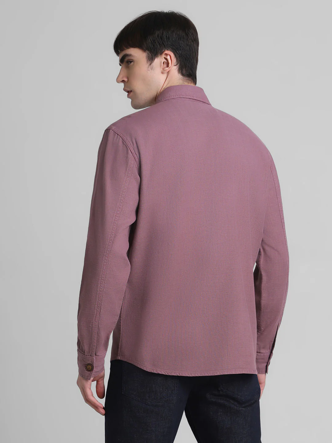 Pink Cotton Oversized Full Sleeves Shirt - Image 4