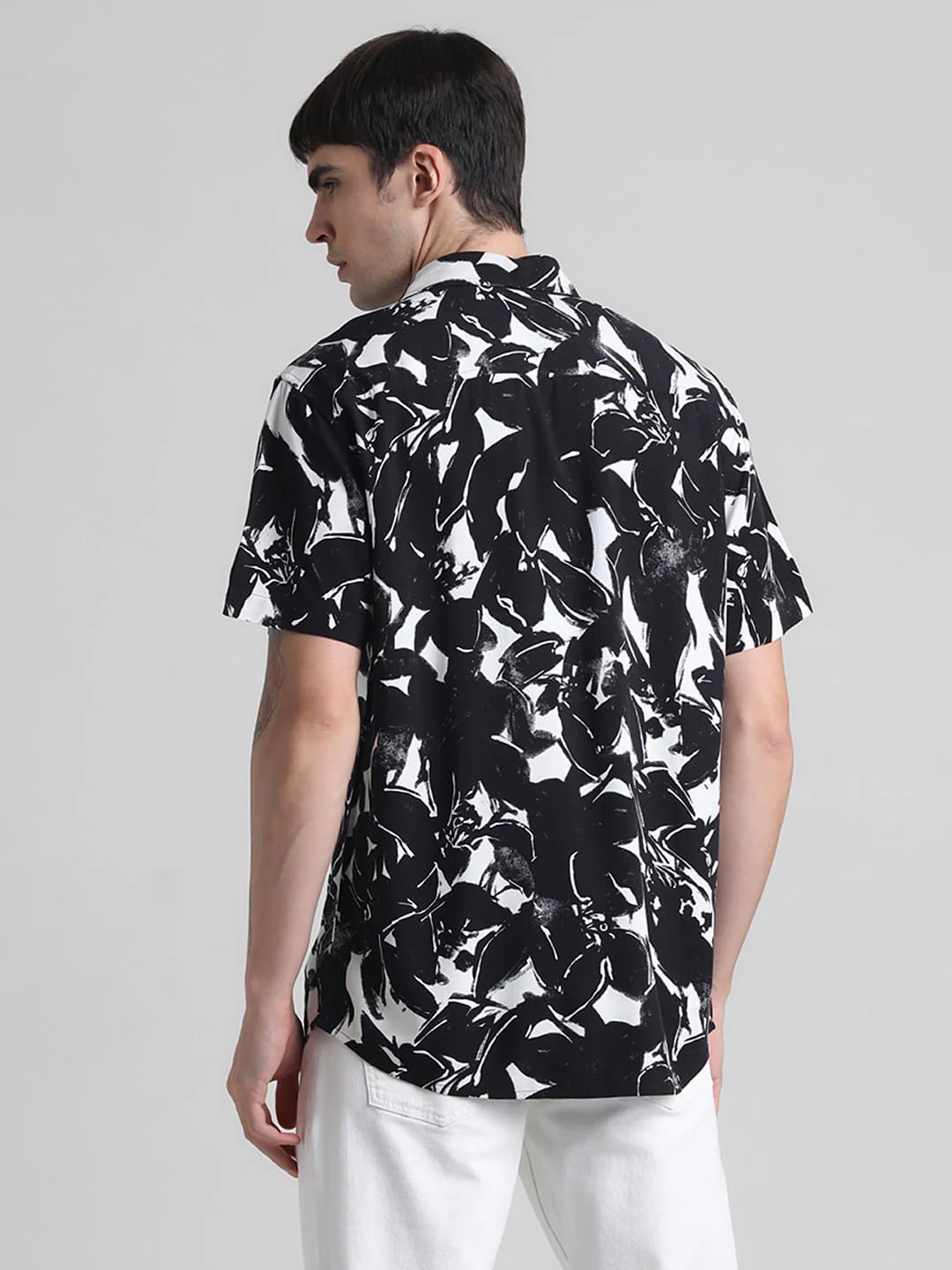 Black Monochrome Print Shirt - Image 4