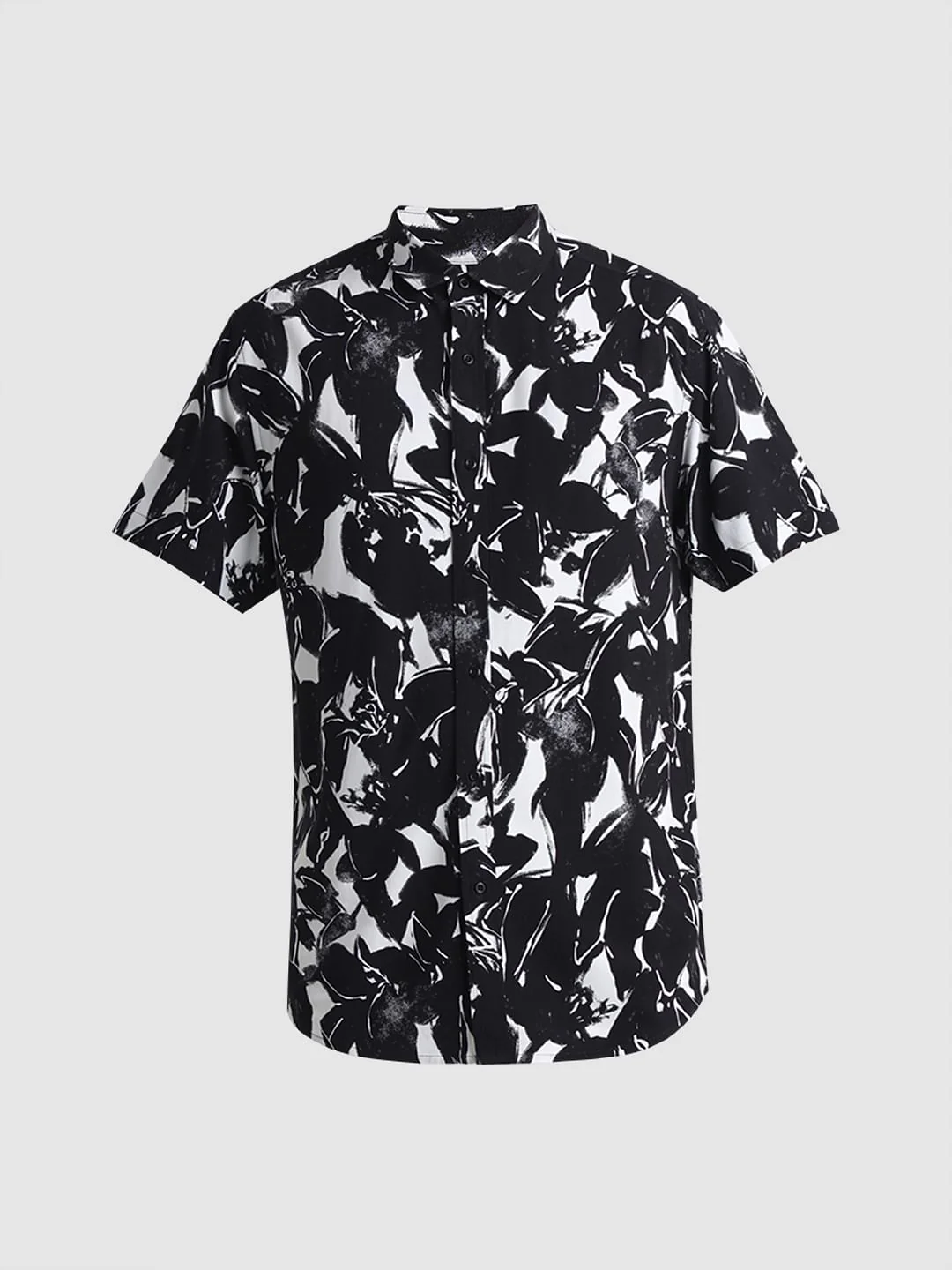 Black Monochrome Print Shirt - Image 7