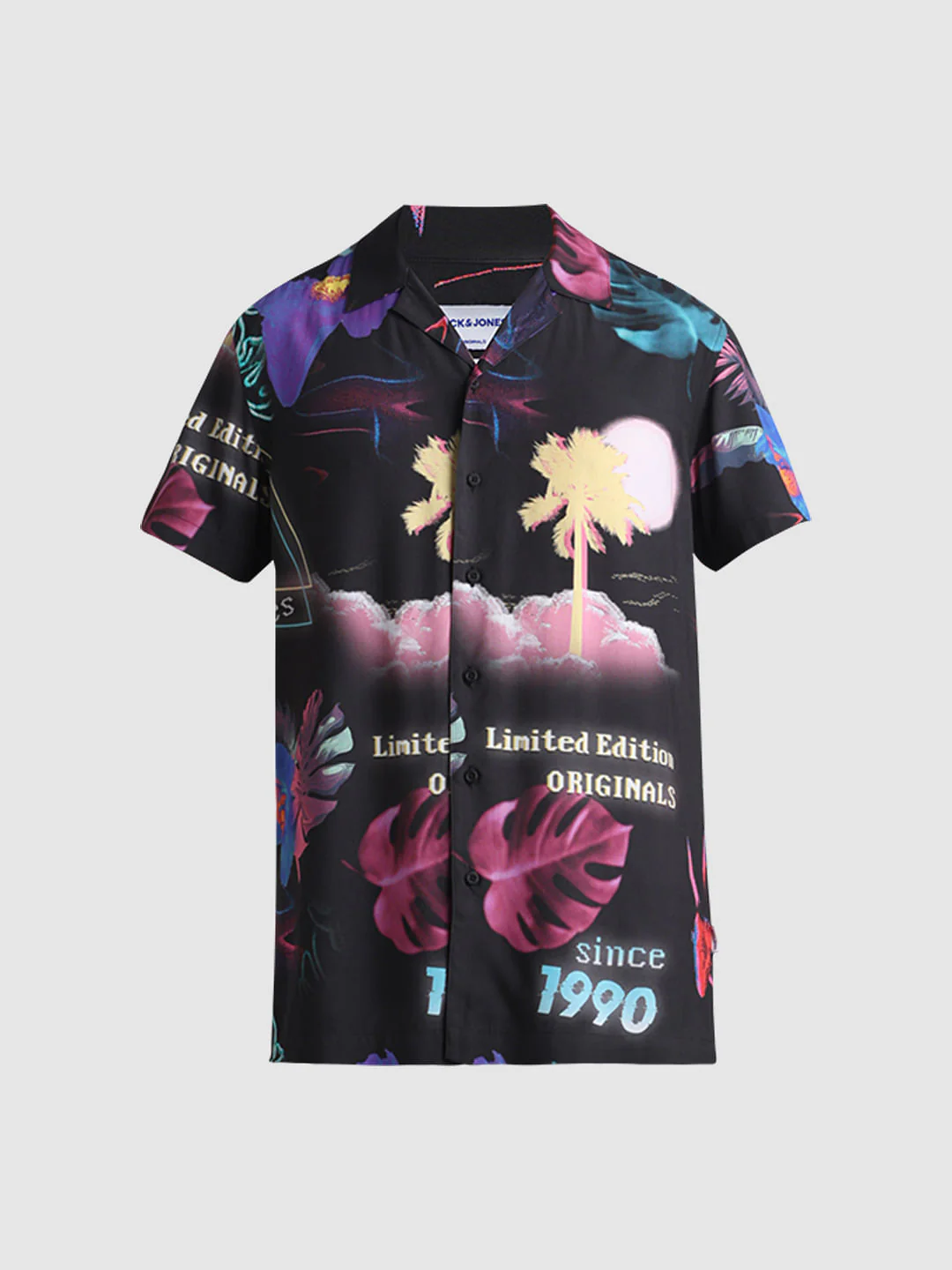 Black Printed Short Sleeves Shirt - Image 7