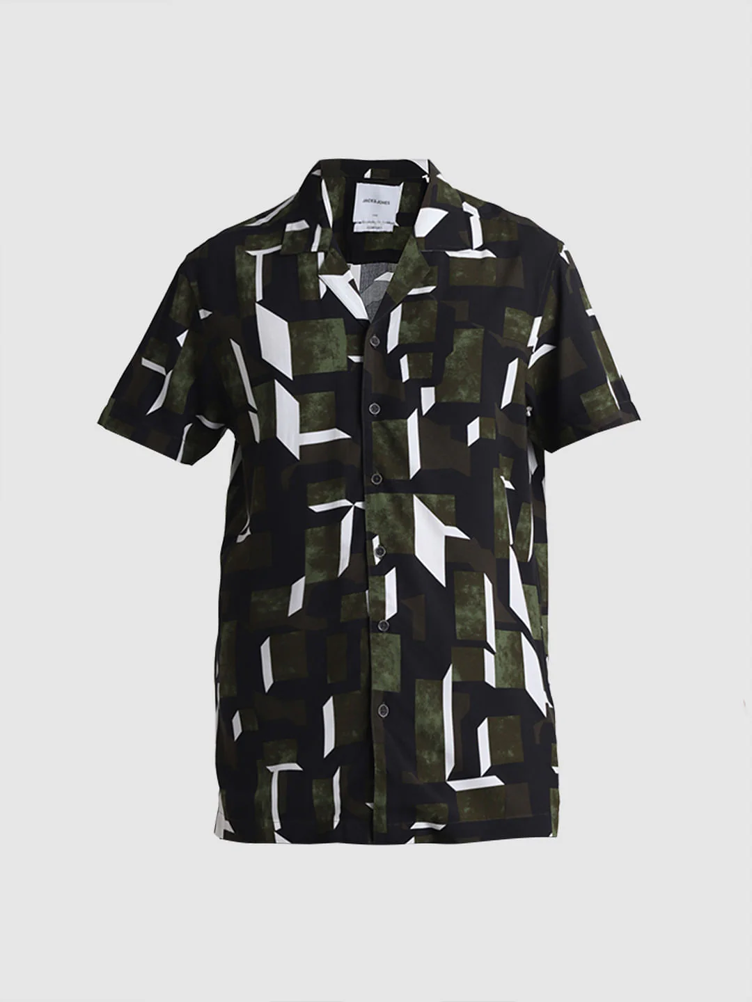 Green Printed Short Sleeves Shirt - Image 7