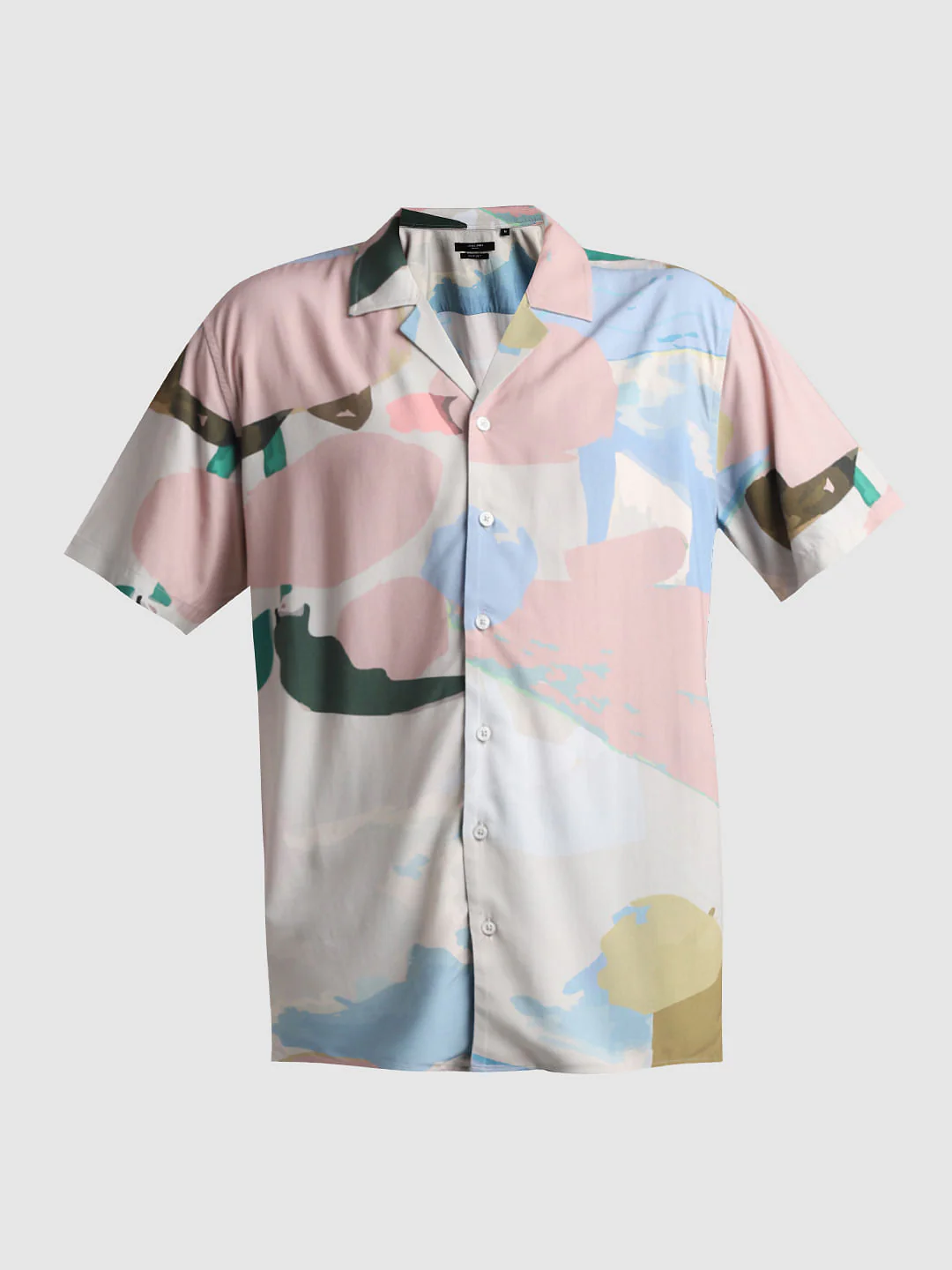 Light Blue Abstract Print Shirt - Image 7