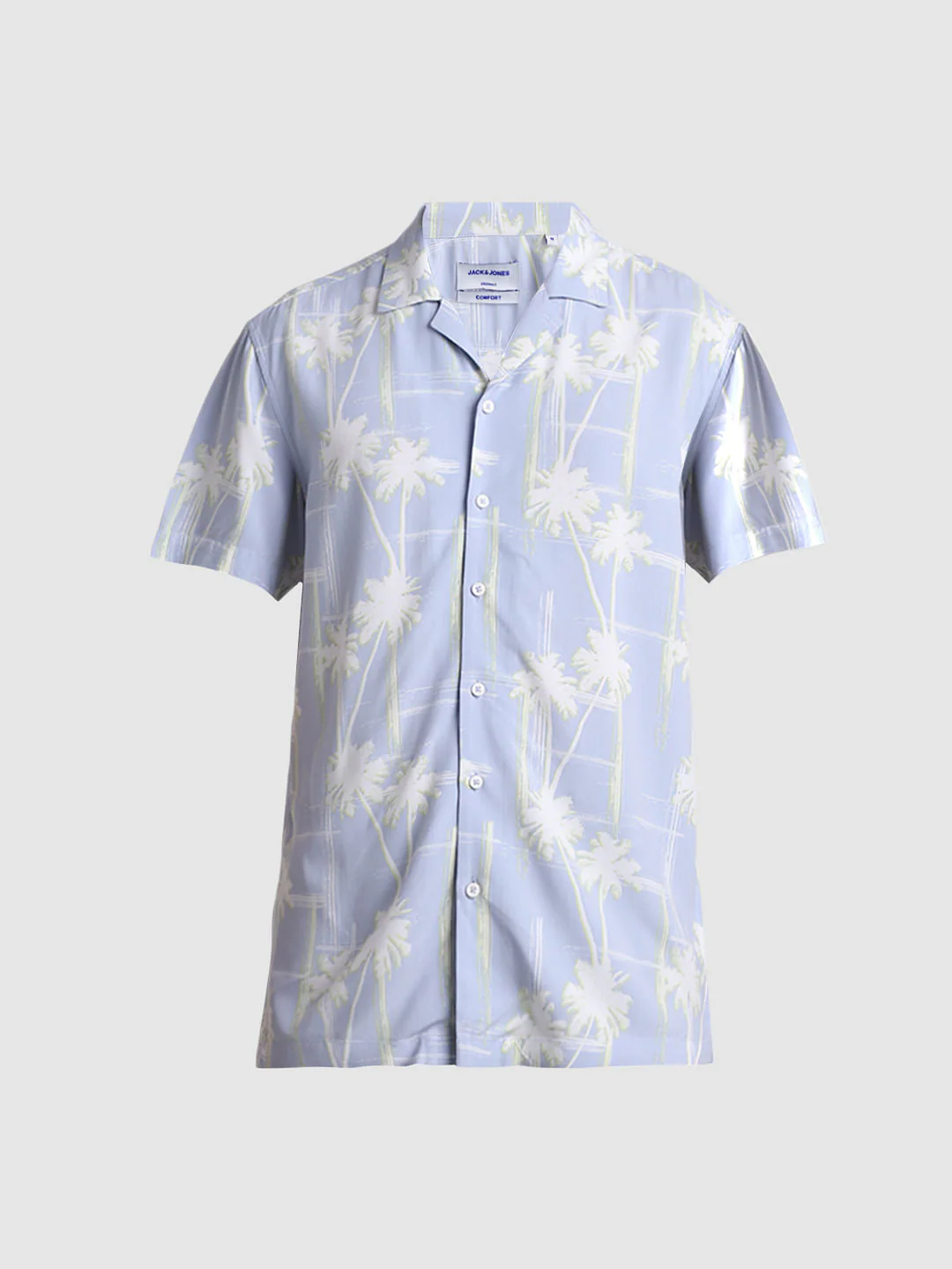 Blue Printed Short Sleeves Shirt - Image 7