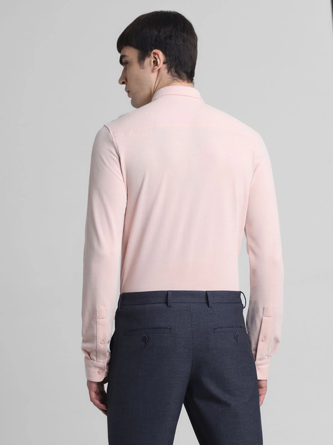 Peach Knit Full Sleeves Shirt - Image 4