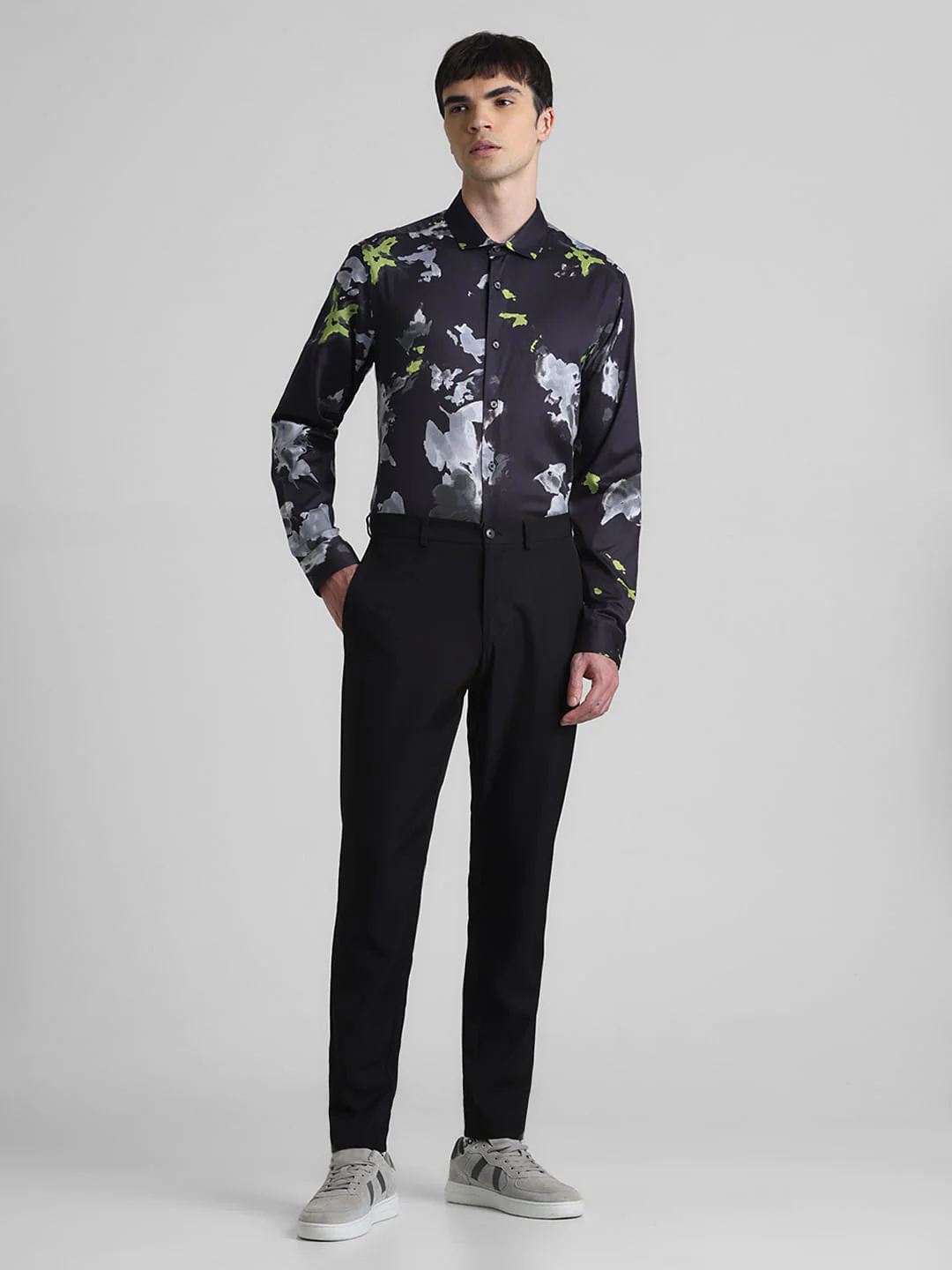 Black Floral Full Sleeves Shirt - Image 6
