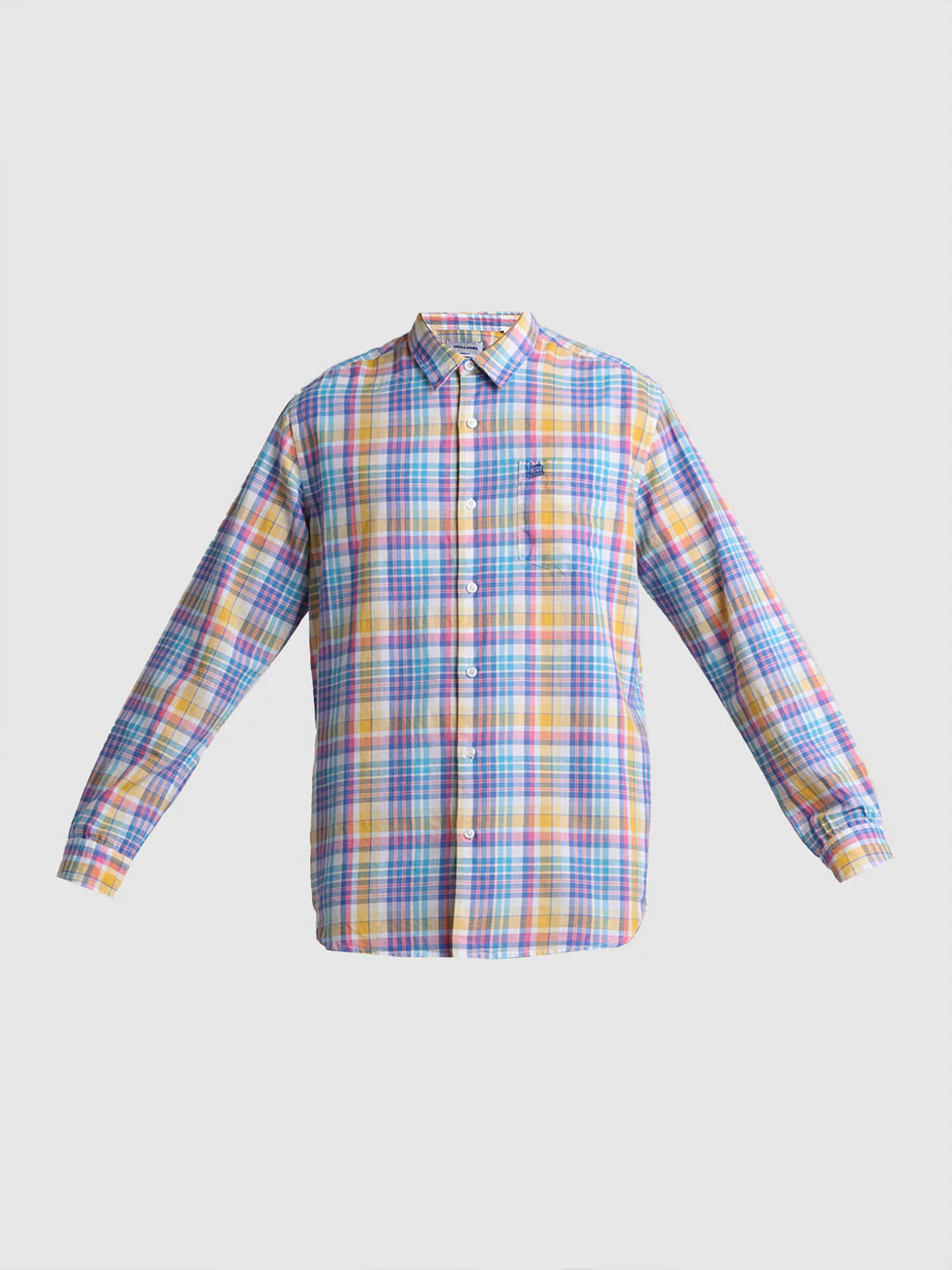 Blue Check Print Full Sleeves Shirt - Image 7
