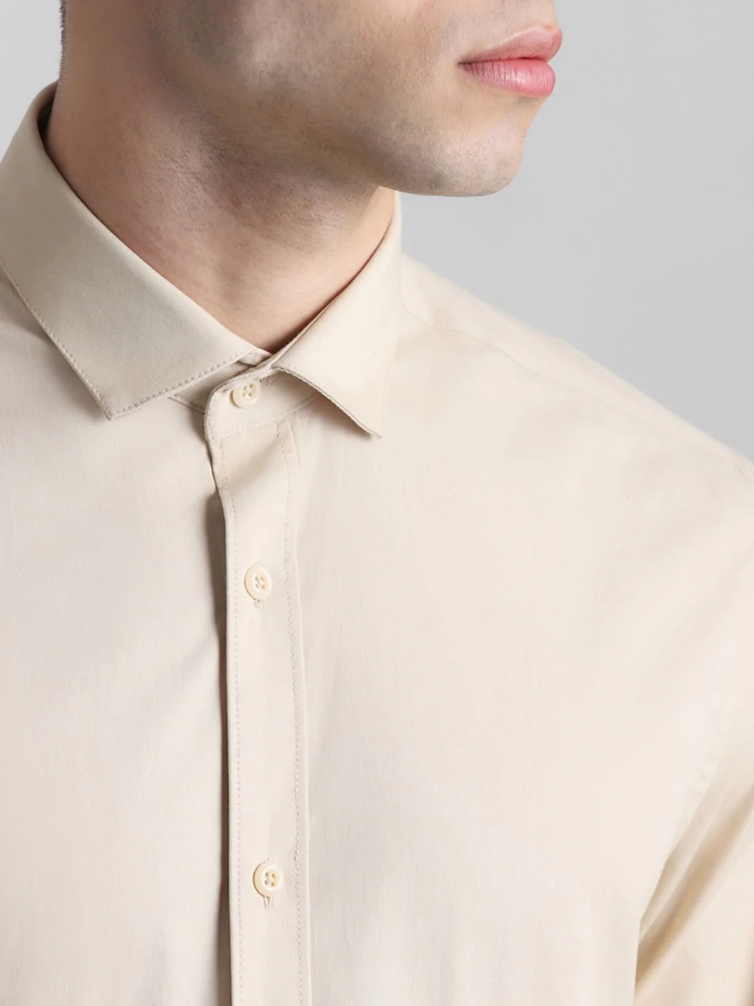 Beige Full Sleeves Formal Shirt - Image 5