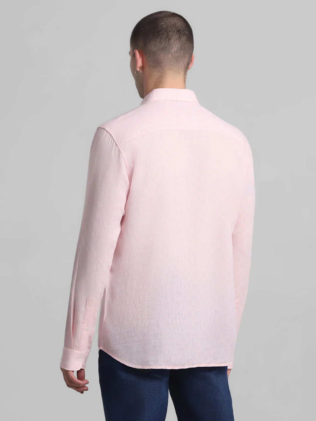 Pink Textured Full Sleeves Shirt - Image 4