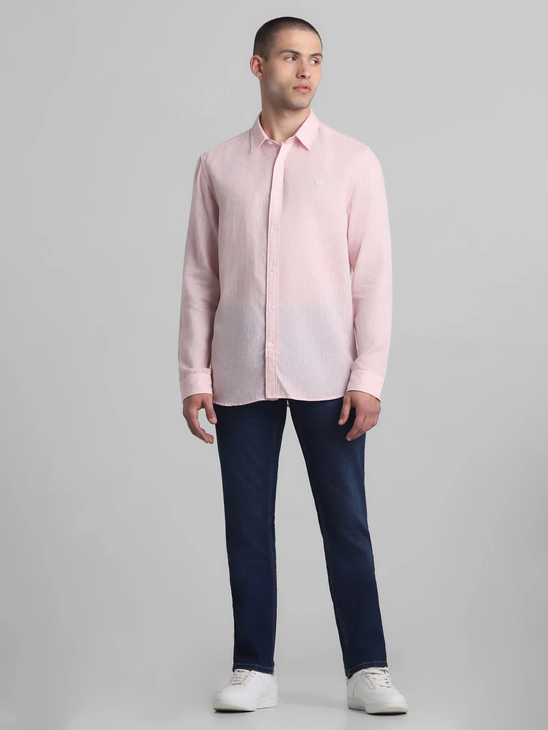Pink Textured Full Sleeves Shirt - Image 6