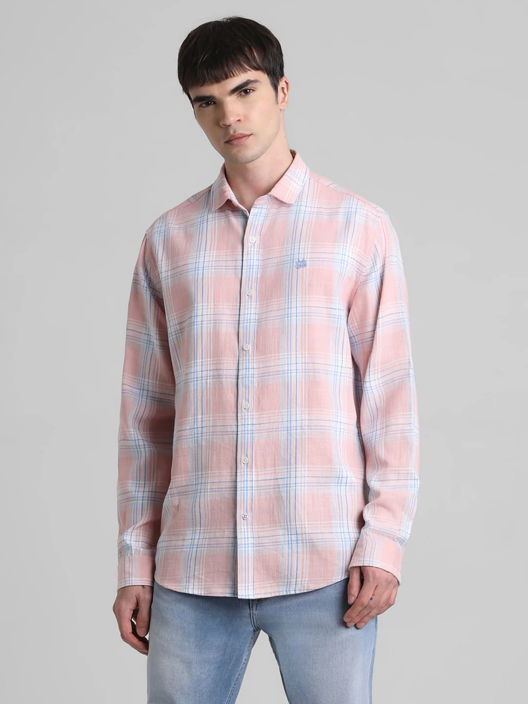 Pink Check Full Sleeves Shirt - Image 2
