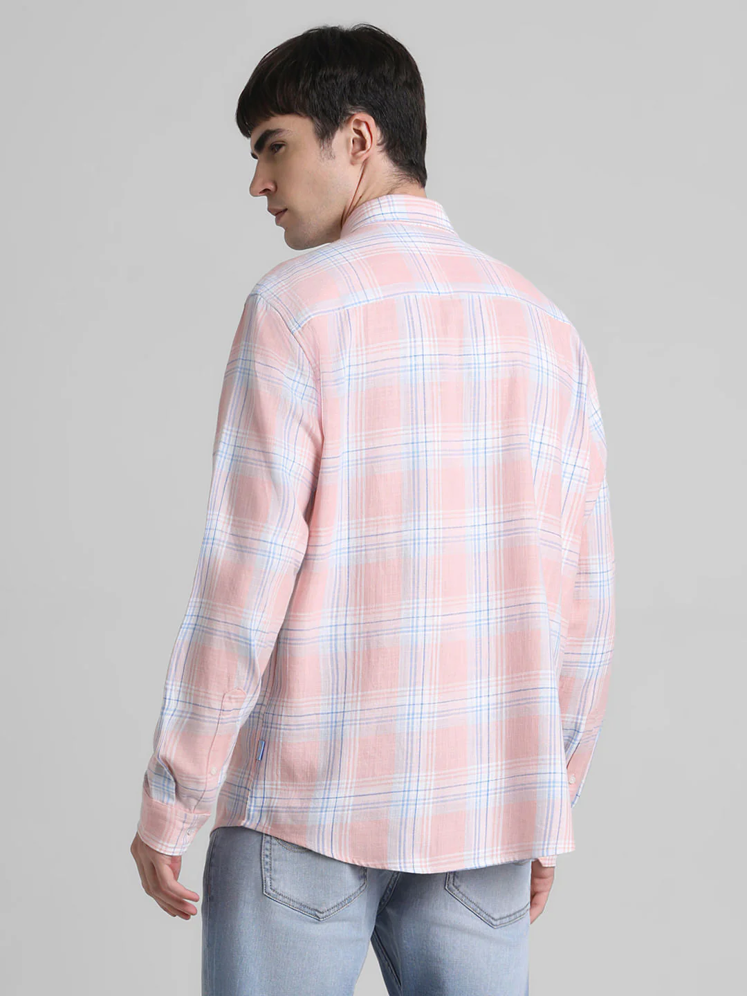 Pink Check Full Sleeves Shirt - Image 4