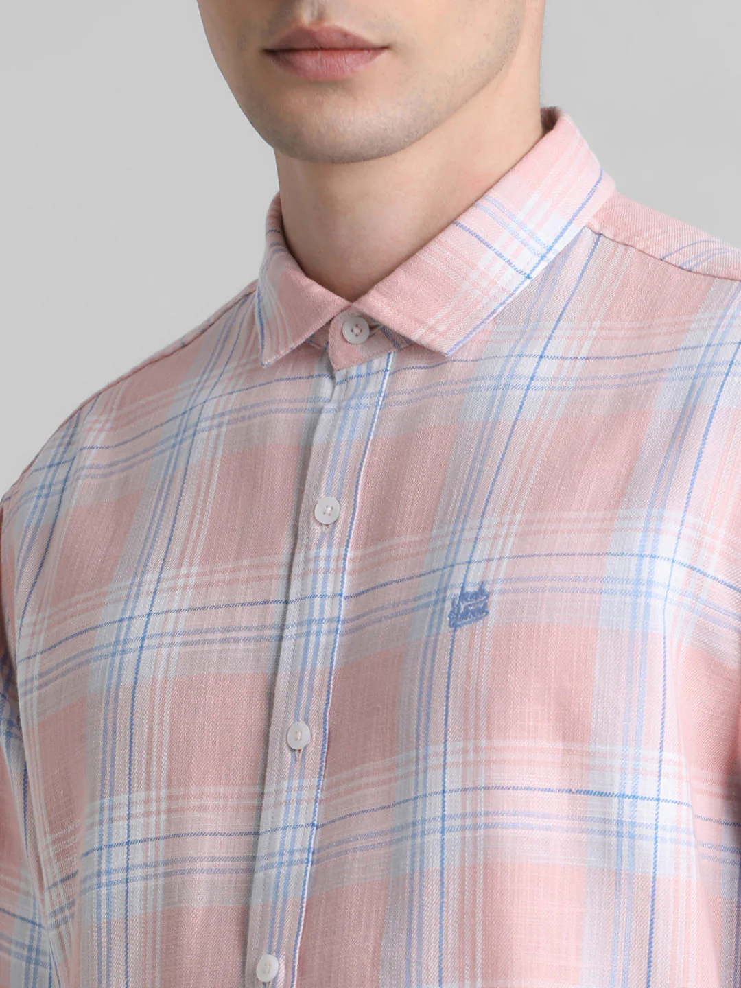 Pink Check Full Sleeves Shirt - Image 5