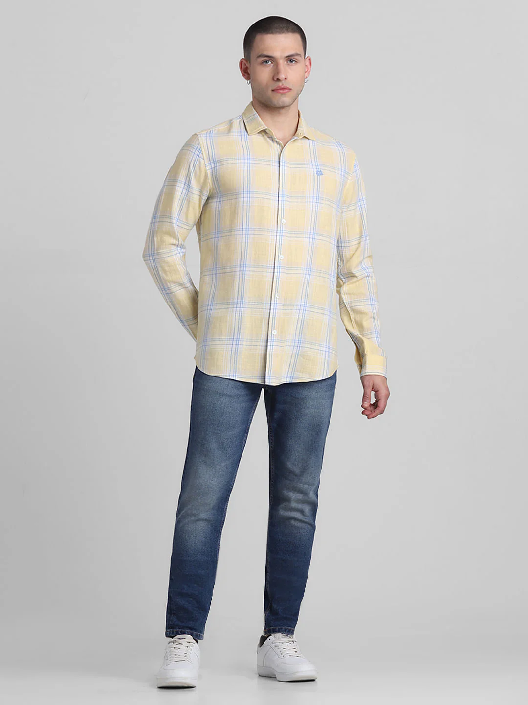 Yellow Check Full Sleeves Shirt - Image 6