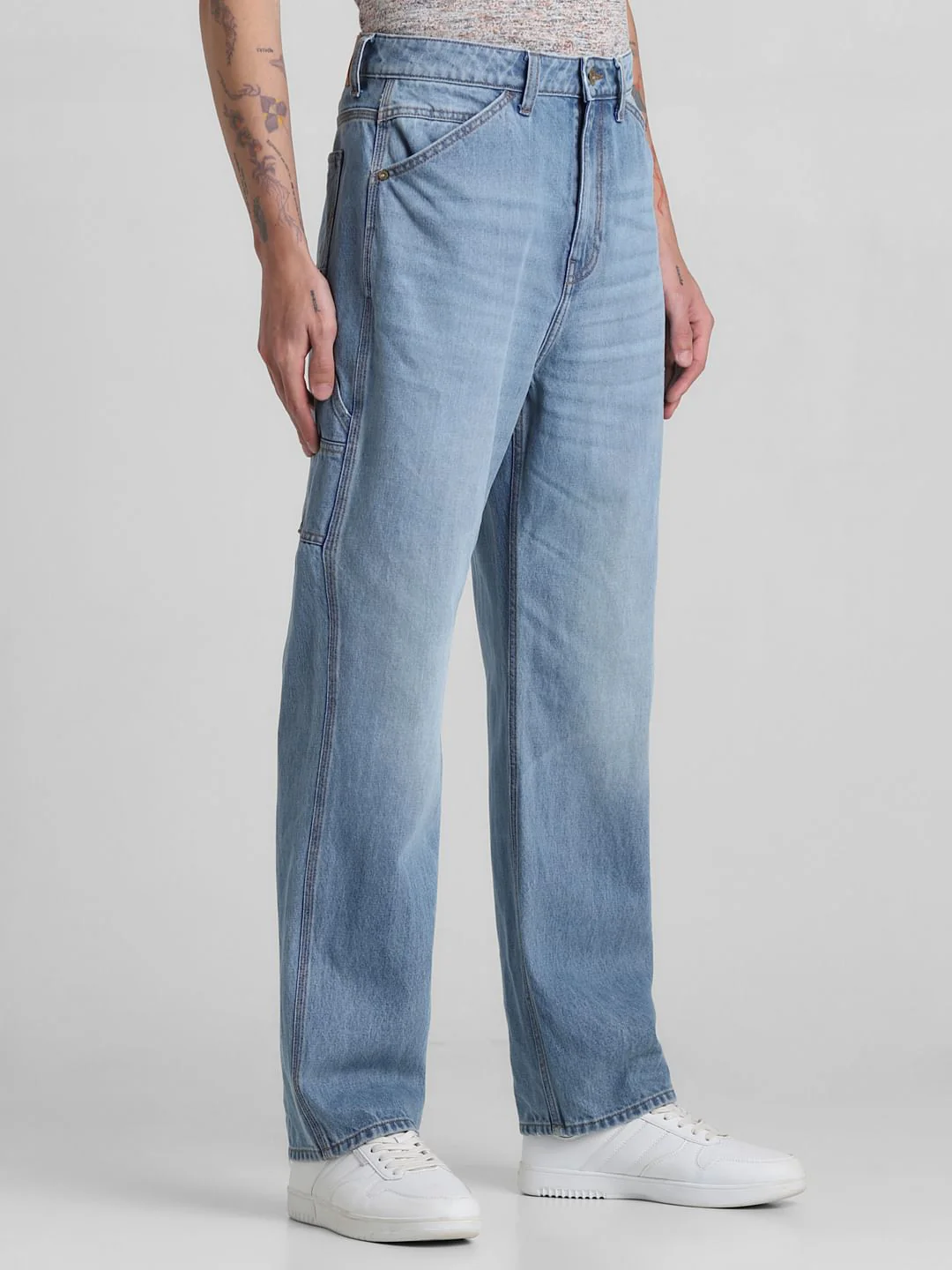 Light Blue High Rise Dario Loose Fit Jeans - Image 2