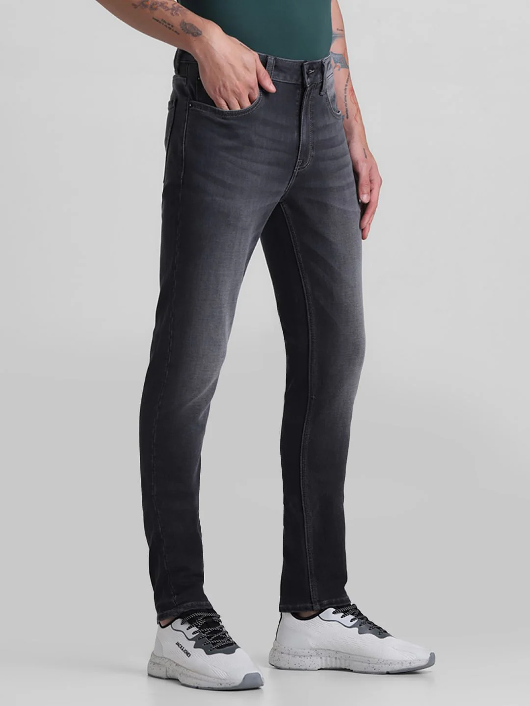 Black Low Rise Liam Knit Skinny Jeans - Image 2