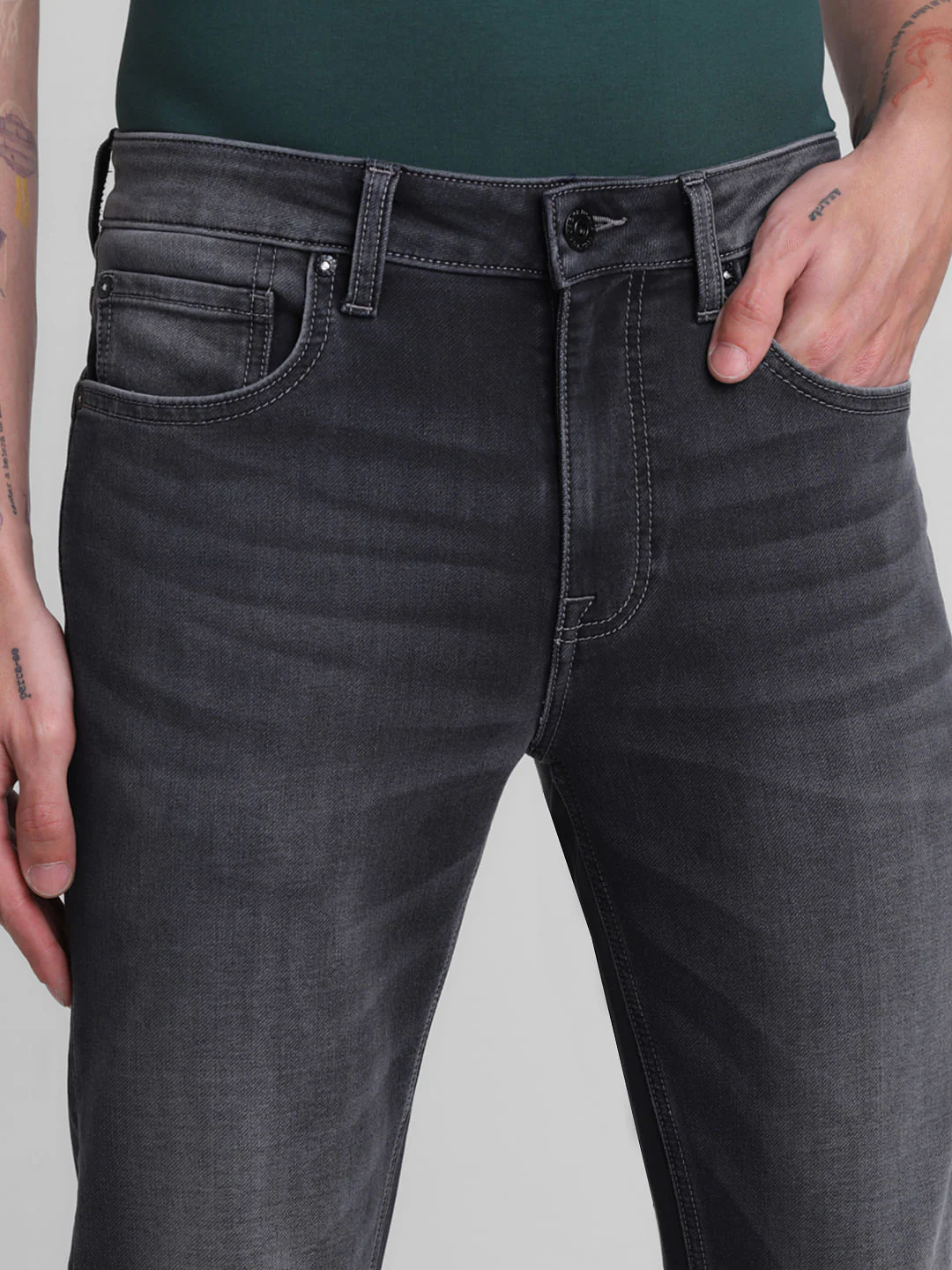 Black Low Rise Liam Knit Skinny Jeans - Image 4