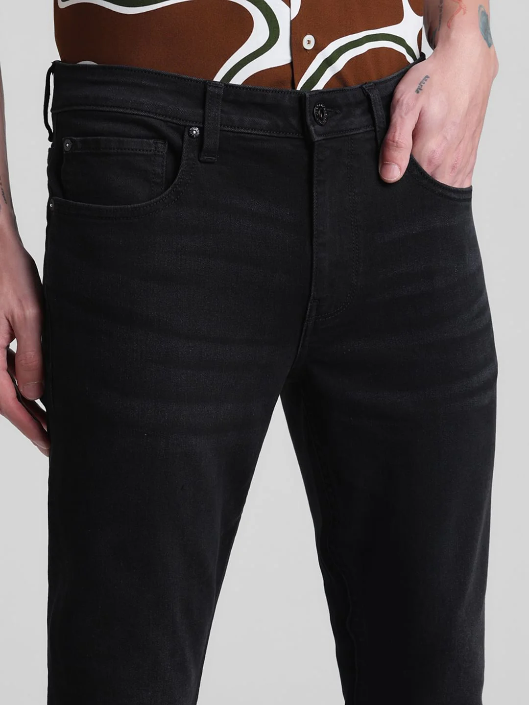 Black Low Rise Liam Skinny Jeans - Image 4
