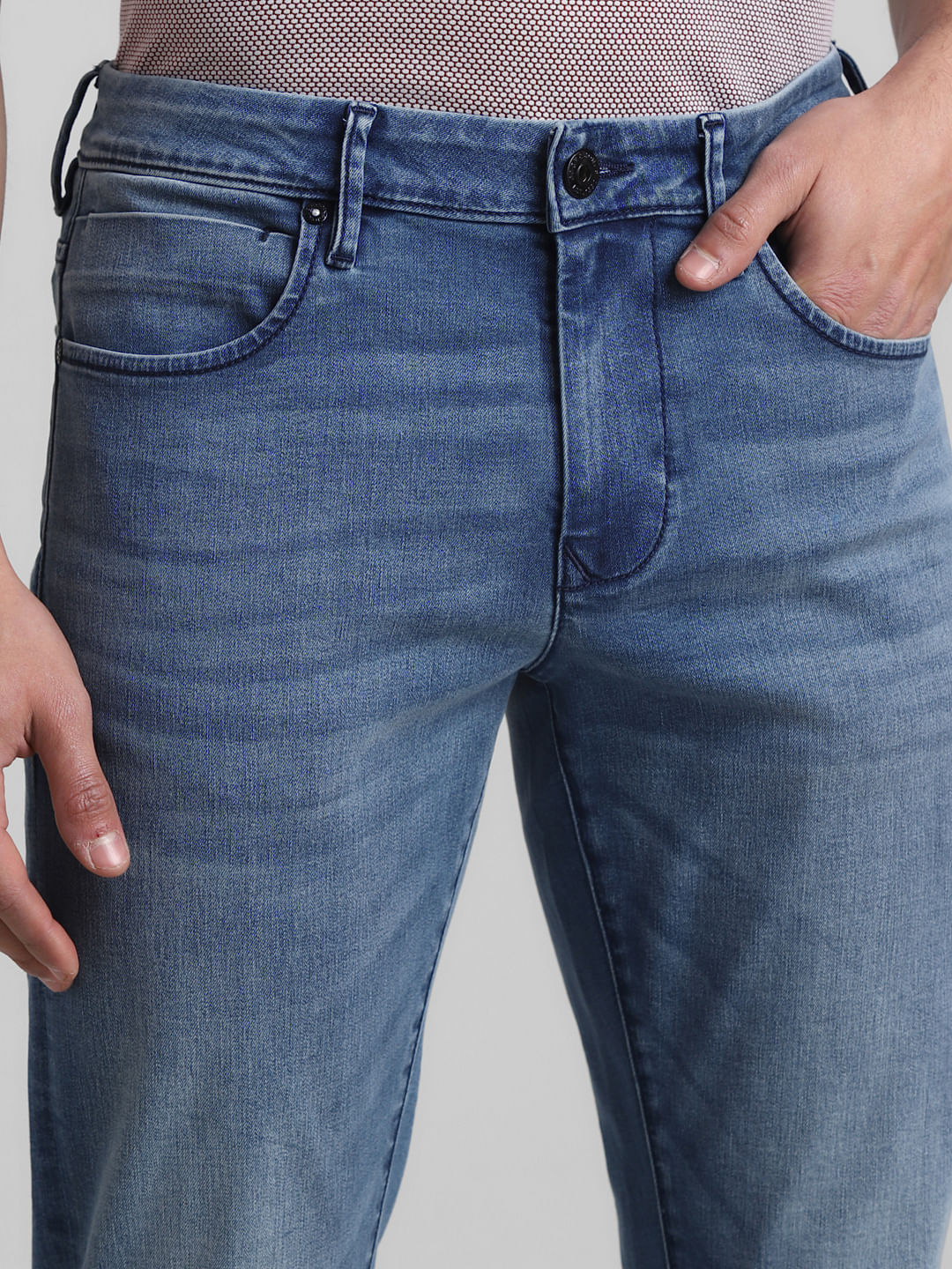 Light Blue Low Rise Glenn Slim Fit Jeans - Image 4