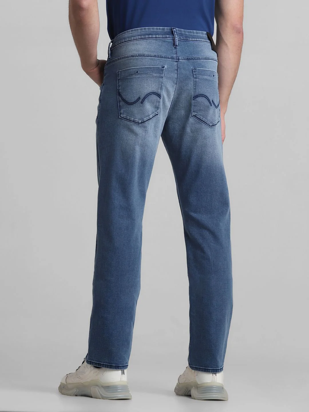 Light Blue Mid Rise Clark Regular Fit Jeans - Image 3