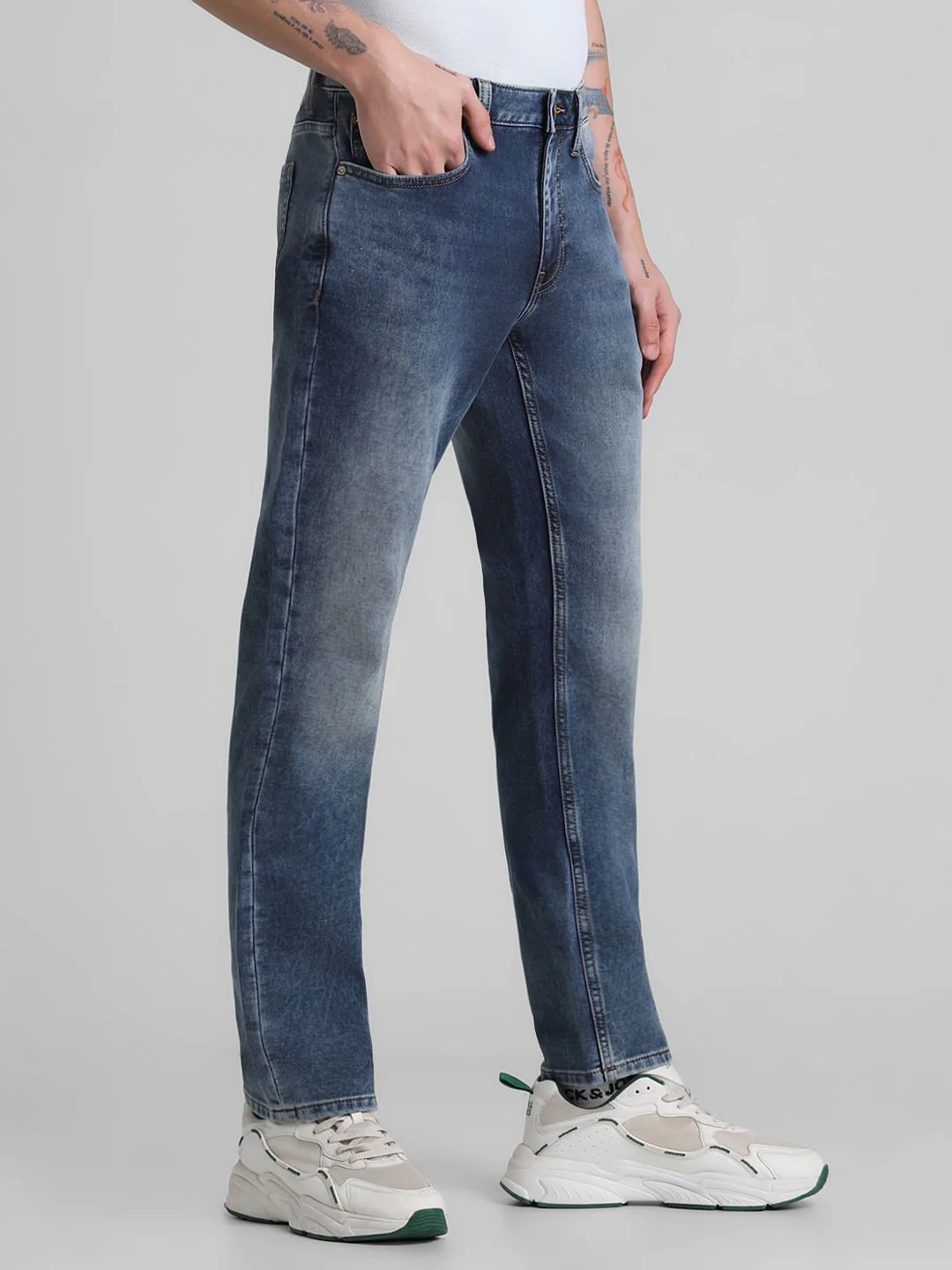 Blue Mid Rise Clark Regular Jeans - Image 2