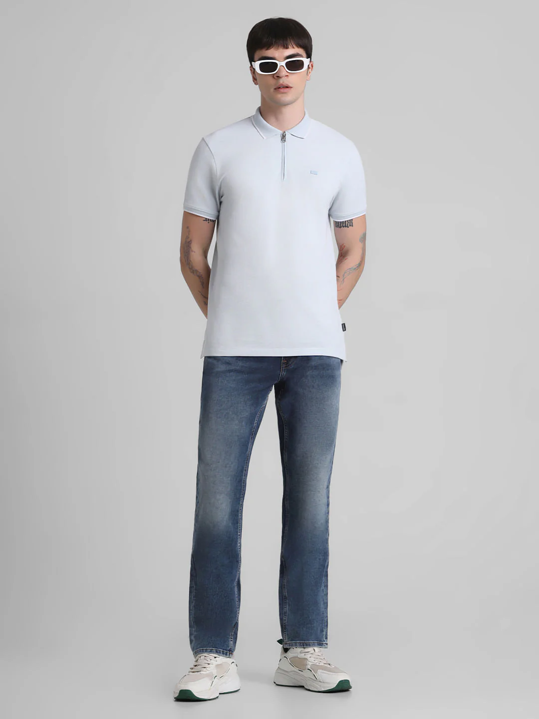 Blue Mid Rise Clark Regular Jeans - Image 5