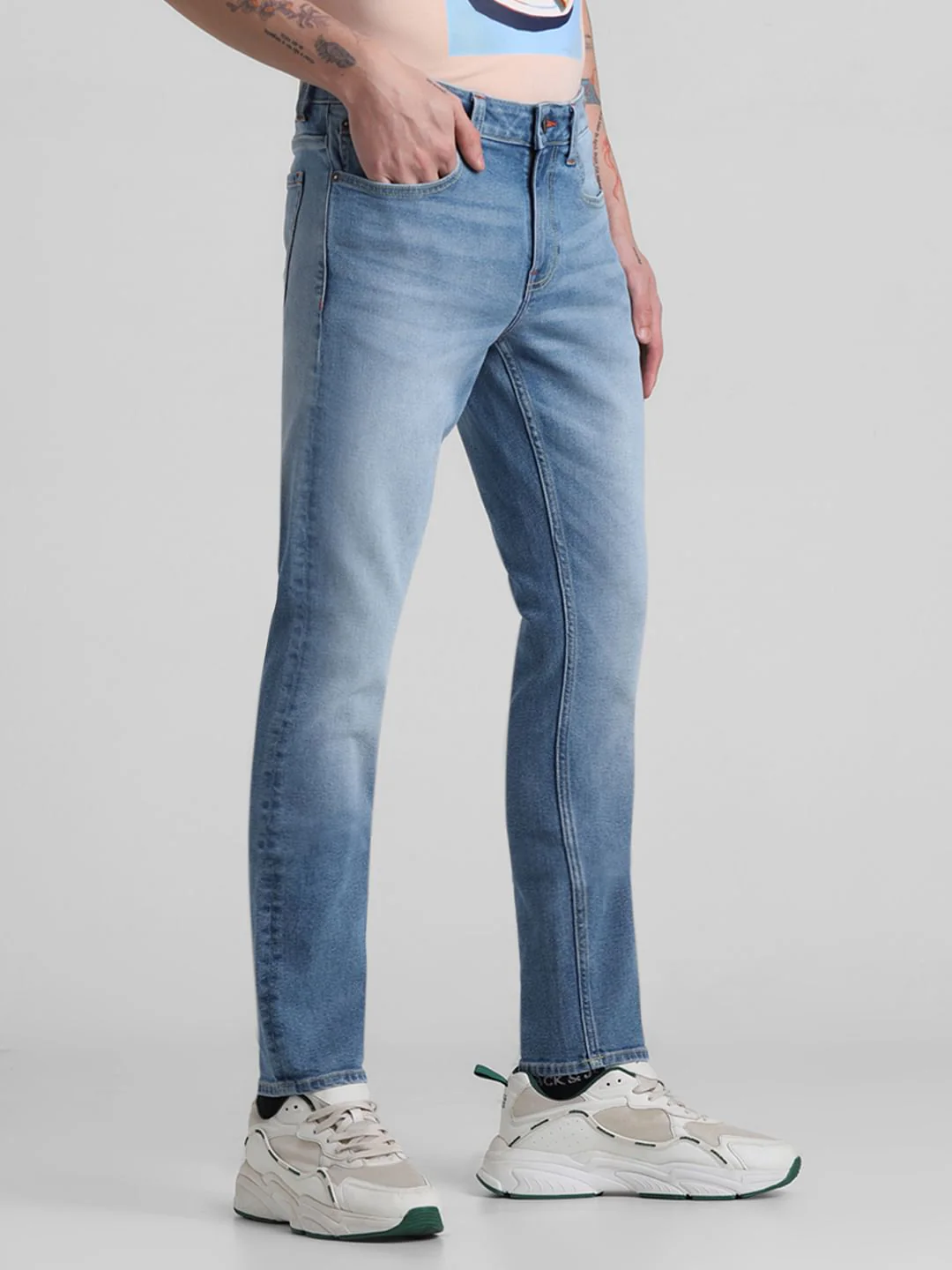 Light Blue Low Rise Glenn Slim Fit Jeans - Image 2