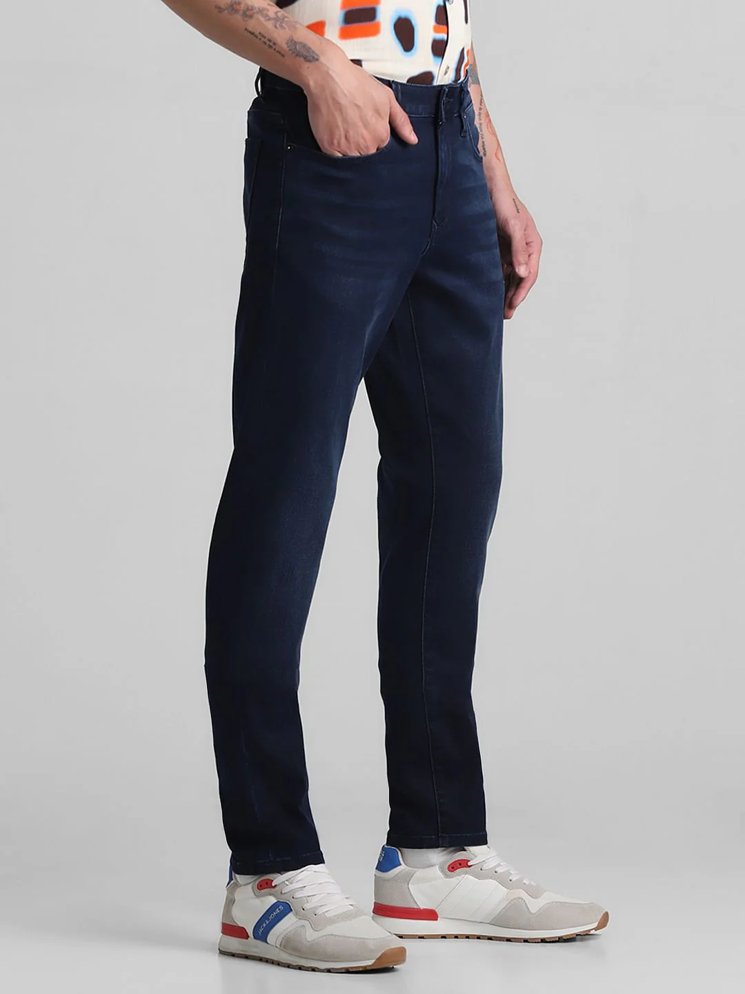 Dark Blue Low Rise Glenn Slim Fit Jeans - Image 2