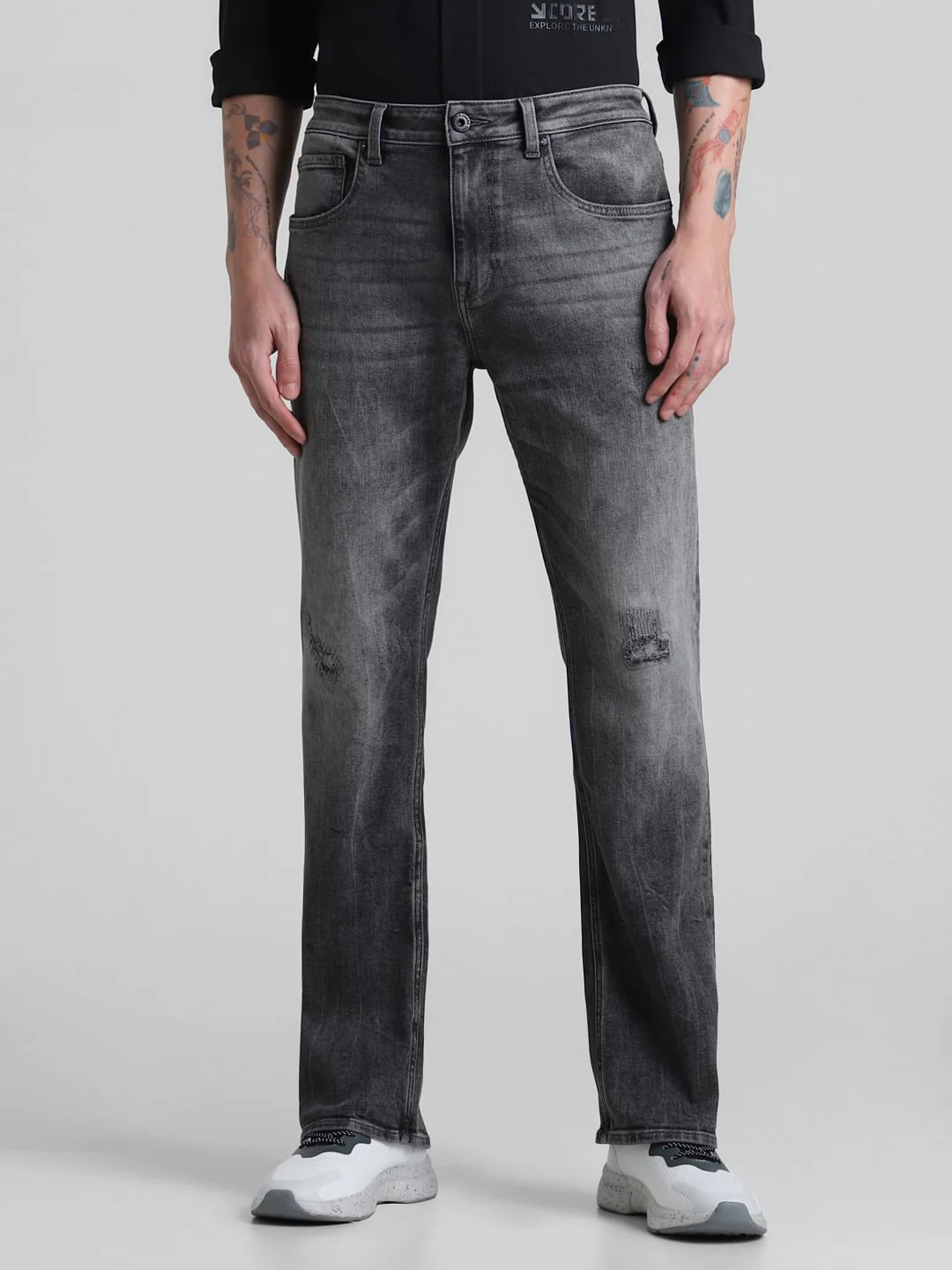 Grey High Rise Ray Bootcut Jeans