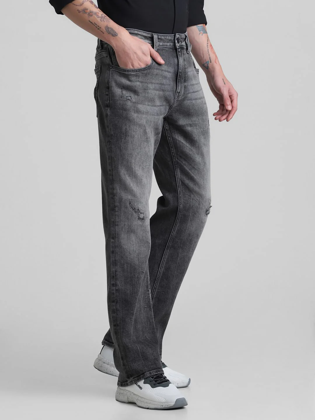Grey High Rise Ray Bootcut Jeans - Image 2