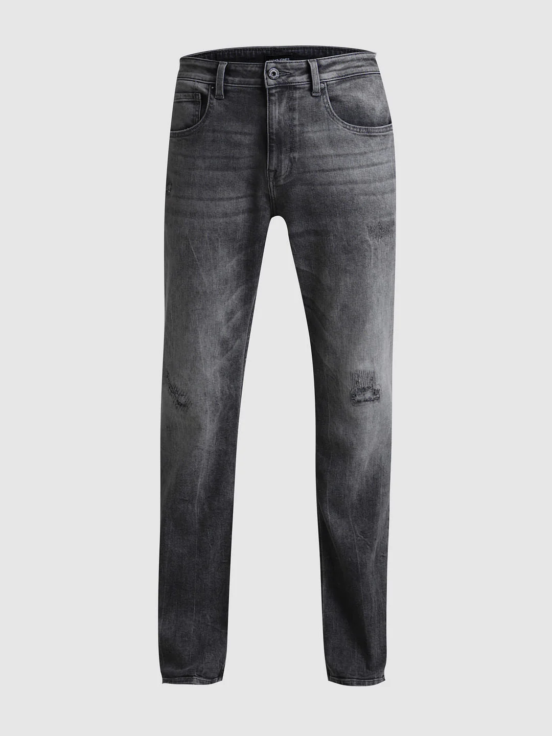 Grey Distressed Bootcut Jeans - Image 6