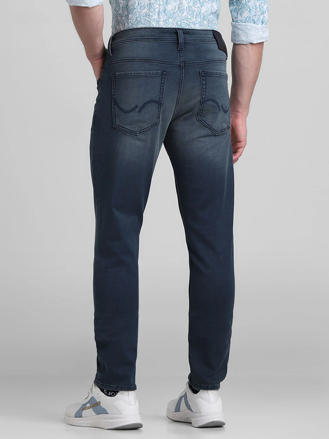 Dark Blue Low Rise Glenn Slim Fit Jeans - Image 3